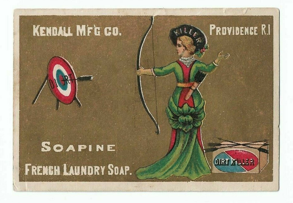 Soapine Laundry Soap 1880 90s Victorian Trading Card Blank Reverse Providence RI