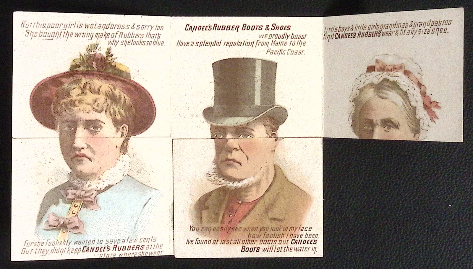 Candee Rubber Boots & Shoes Albion MI Metamorphic Trade Card