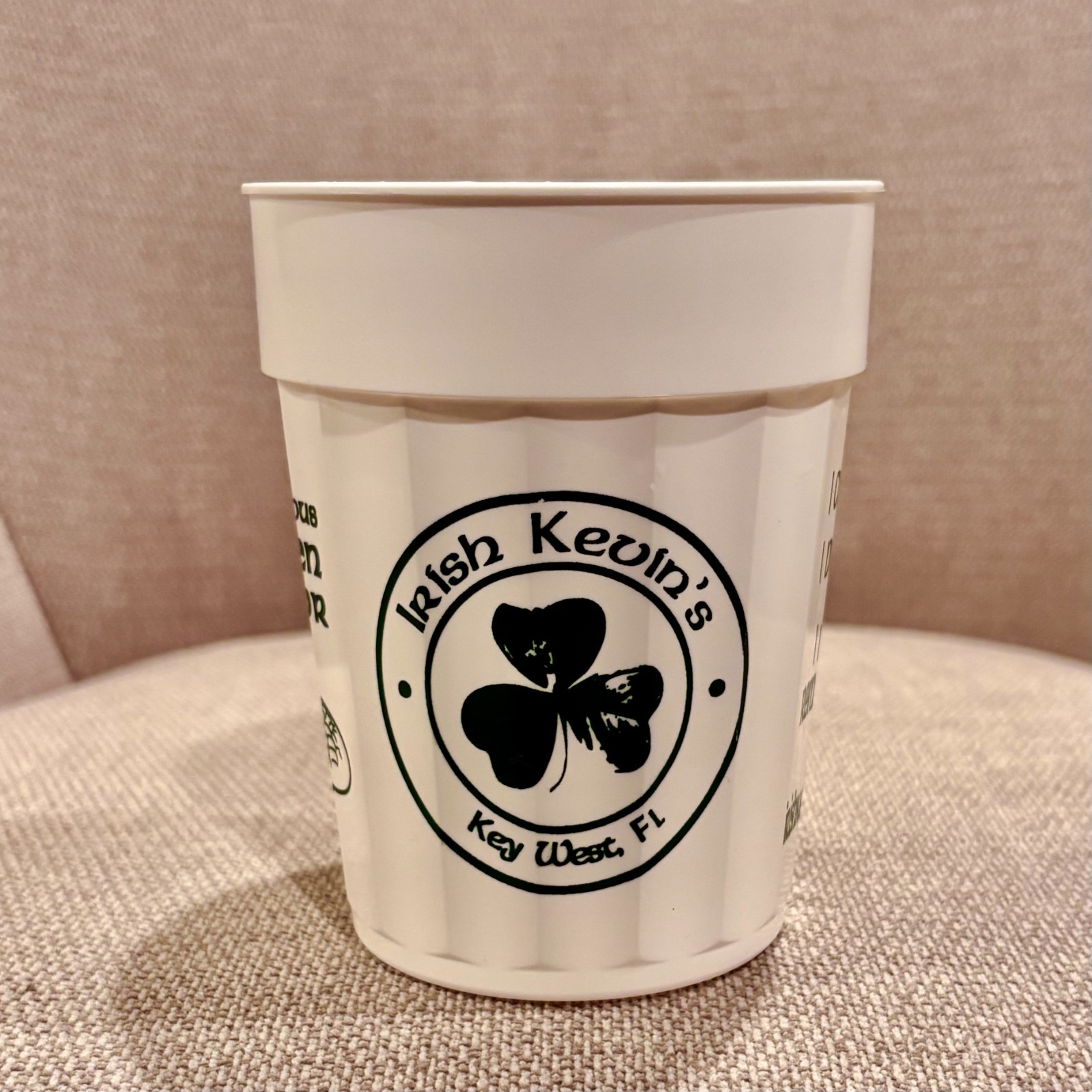 IRISH KEVIN’S Bar & Restaurant ☘️ Key West, FL Plastic Cup ☘️ FREE SHIPPING