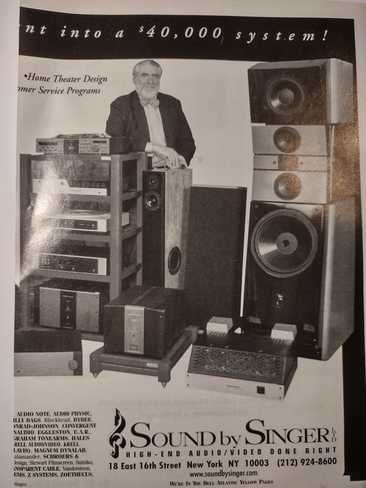 Singer 40000 Dollar System Home Theater Vintage 1985 Print Ad