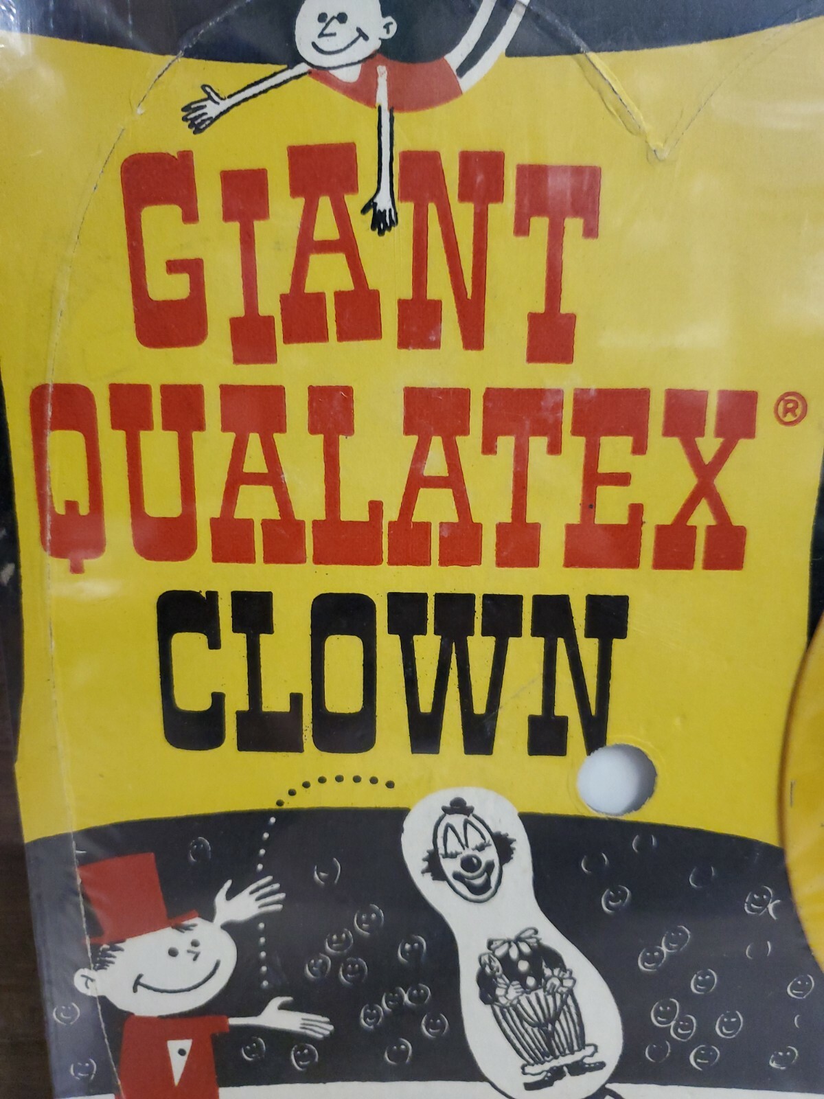 Vintage Giant Qualatex Clown Balloon with Store Display 8.5″X 12″ RARE NEW