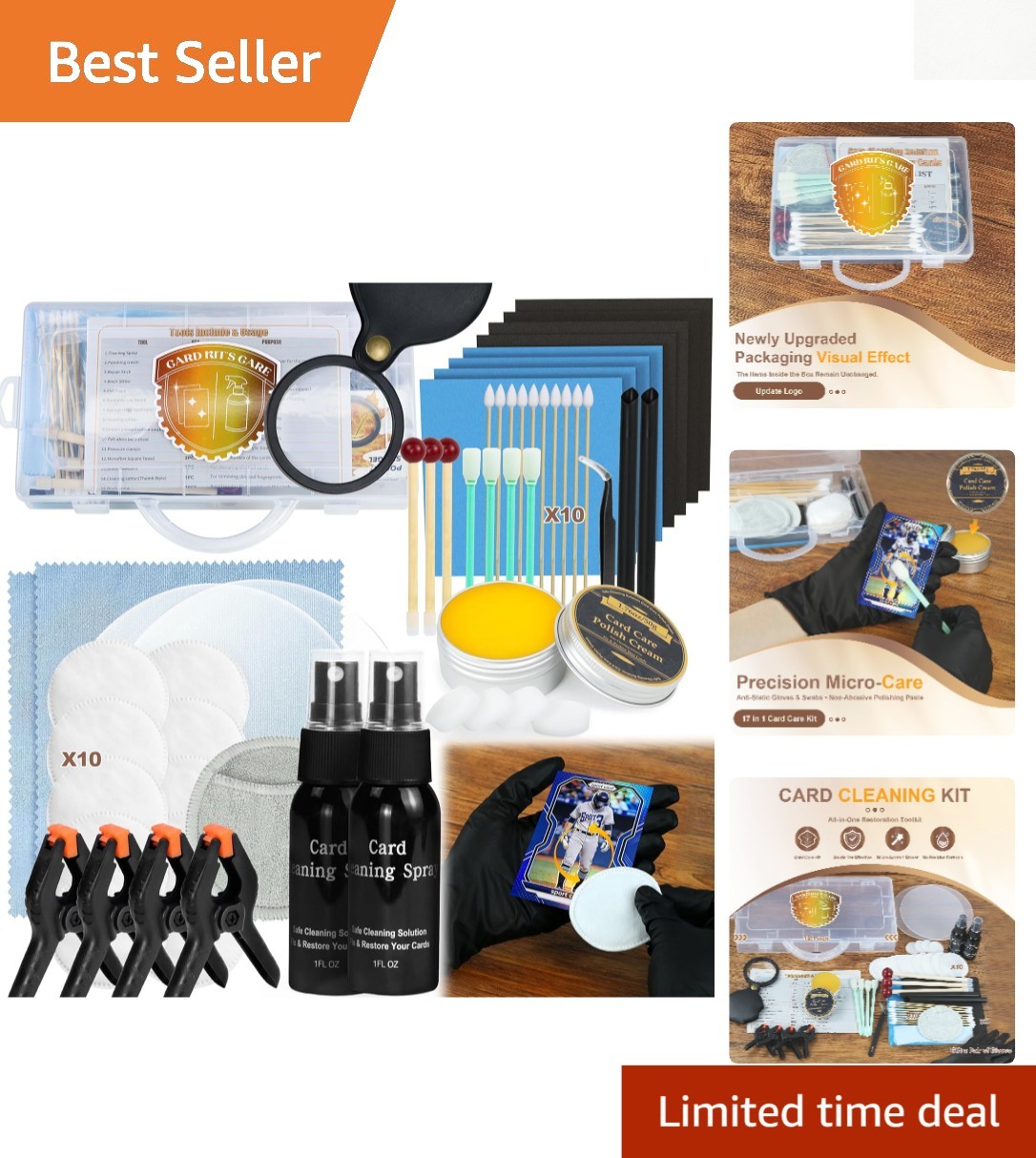 17-in-1 Professional Card Cleaning Kit with Polishing Spray & Case – Ideal fo…