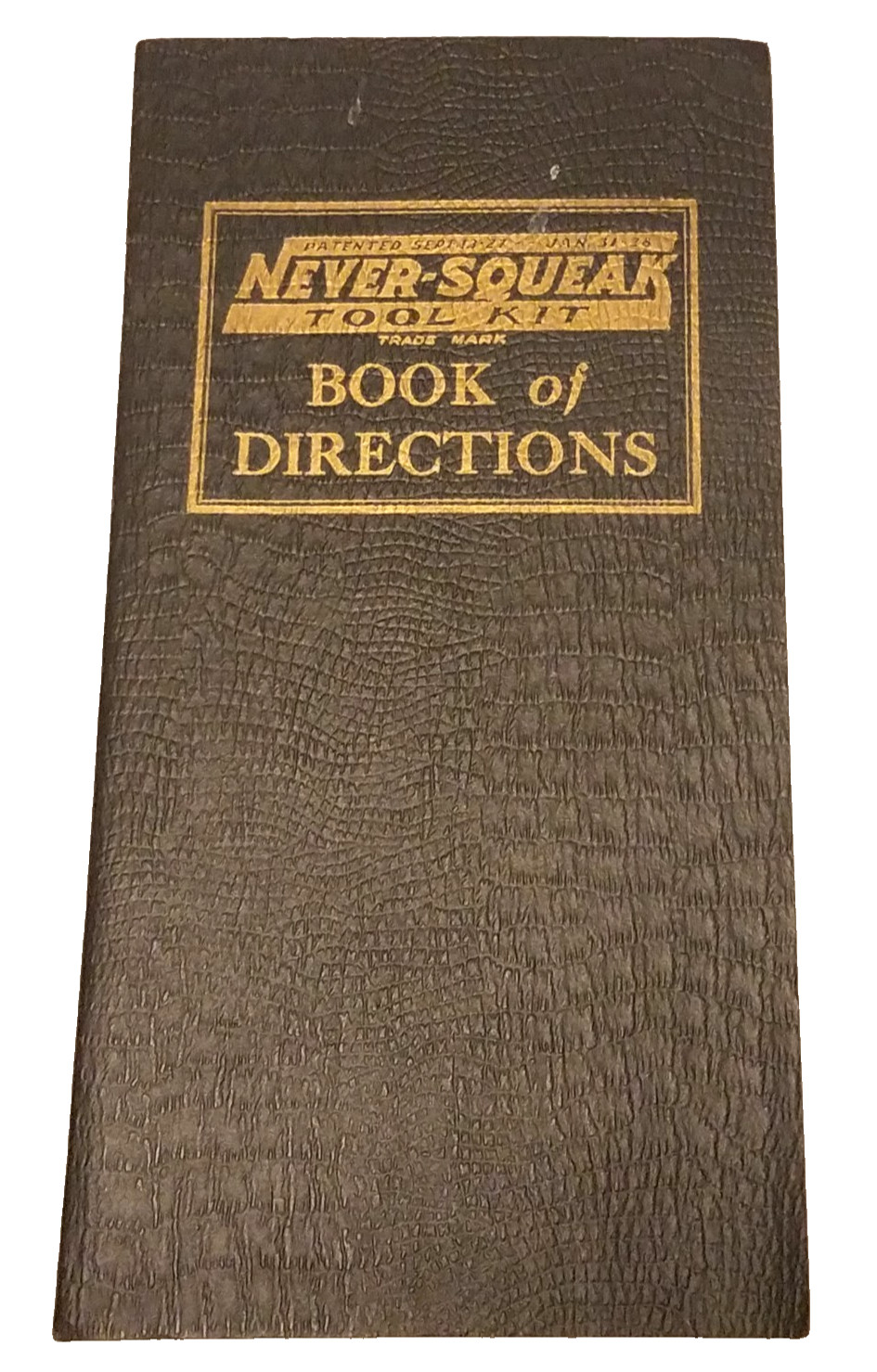 Vtg Never-Squeak Tool Kit Book of Directions 1928 Buck’s Shoe Shop Baltimore JK1