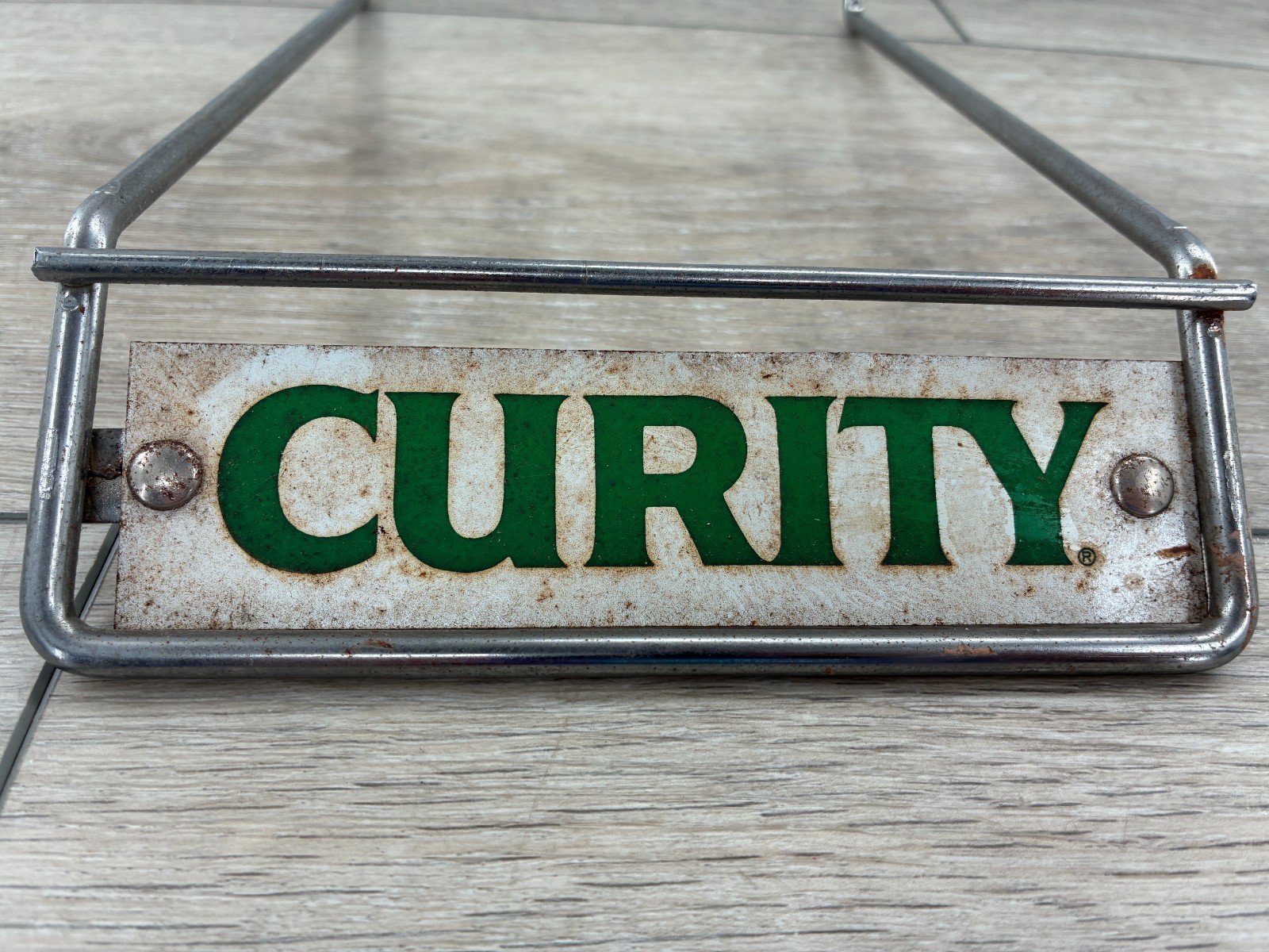 Vintage Curity First Aid Retail Store Display Rack Metal wire Countertop Rack