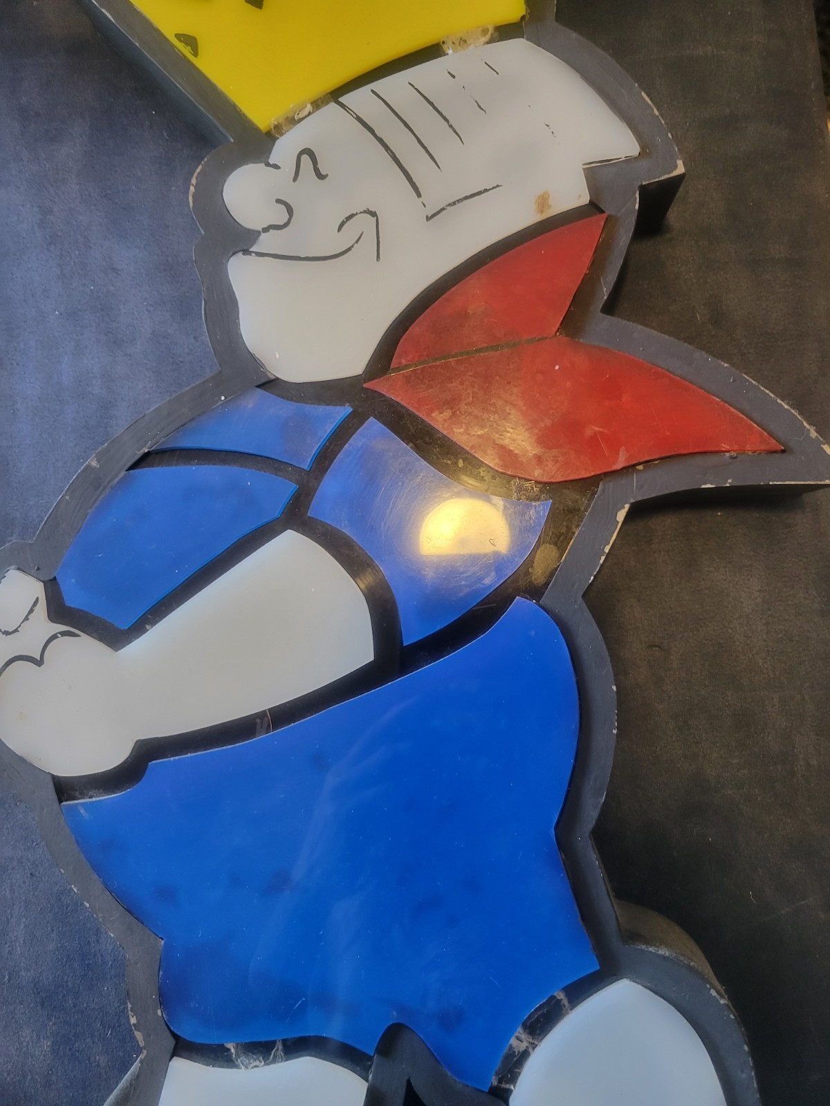 VINTAGE ANTIQUE METAL AND GLASS ADVERTISING SIGN As-Is RARE Collectible Decor