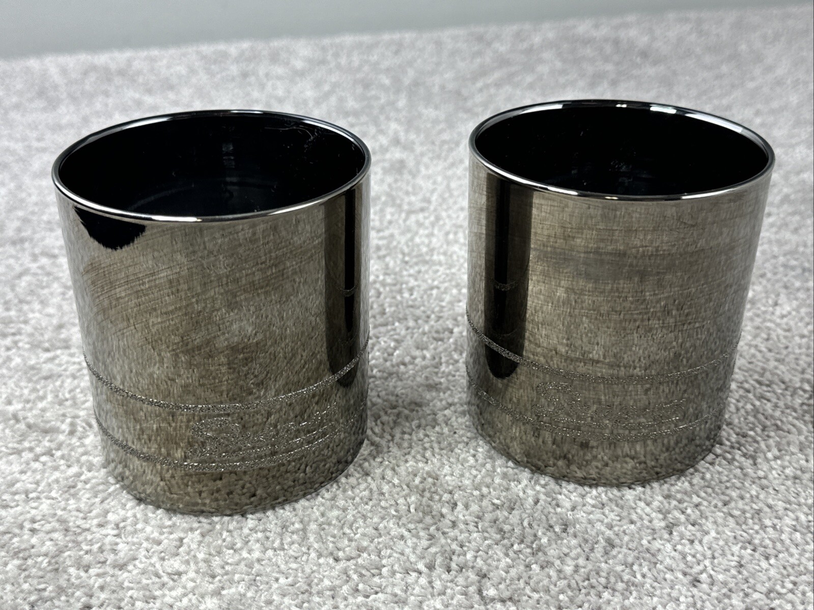 Snap-on Tools Etched Glass 1/2″ Socket FS161 Tumbler Mug Black Cup