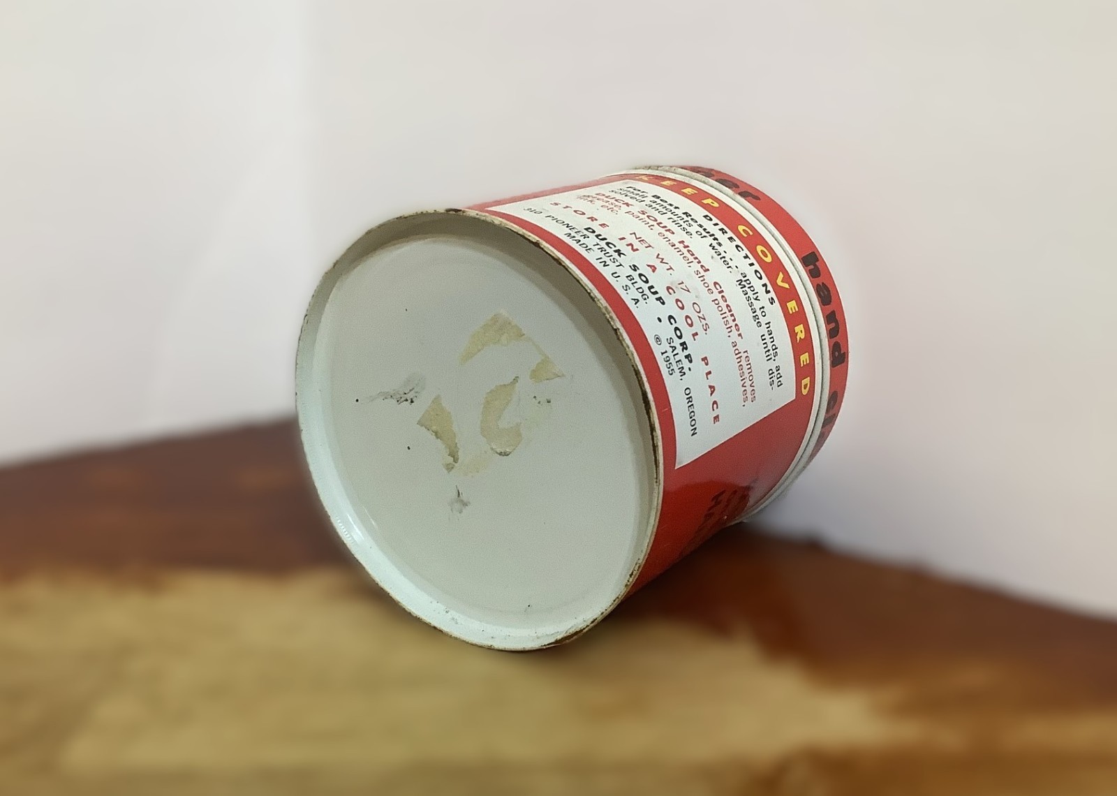 Vintage Duck Soup Hand Cleaner 17oz. Can – Empty