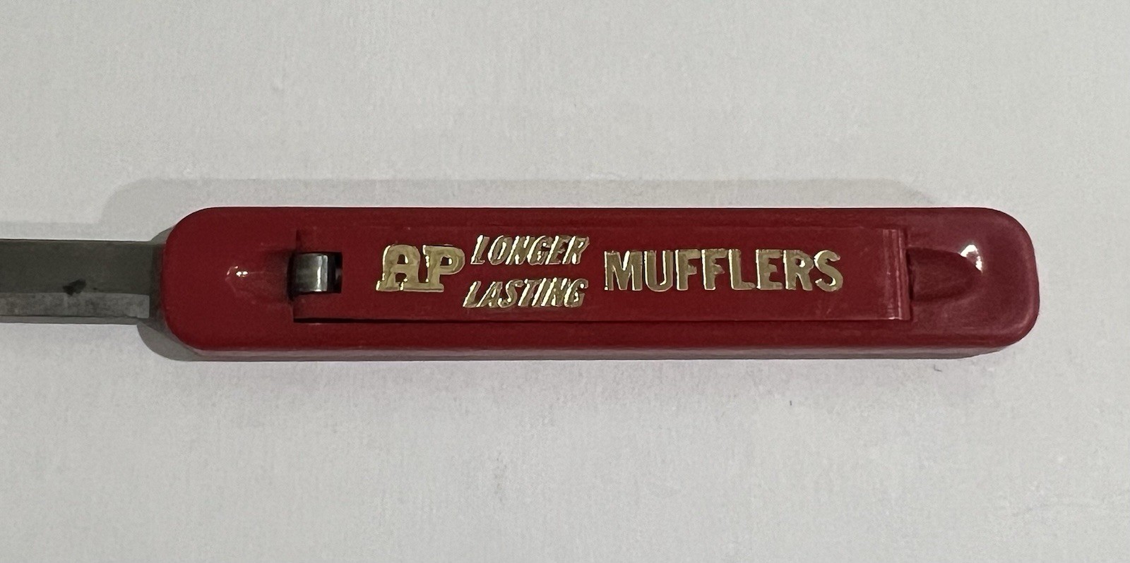 Advertising AP Mufflers Pocket Knife Slide Out Blade Majestic Auto Parts Vintage