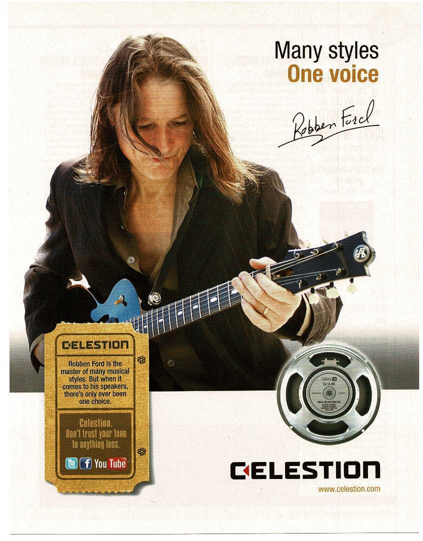 2014 CELESTION Speakers ROBBEN FORD magazine ad
