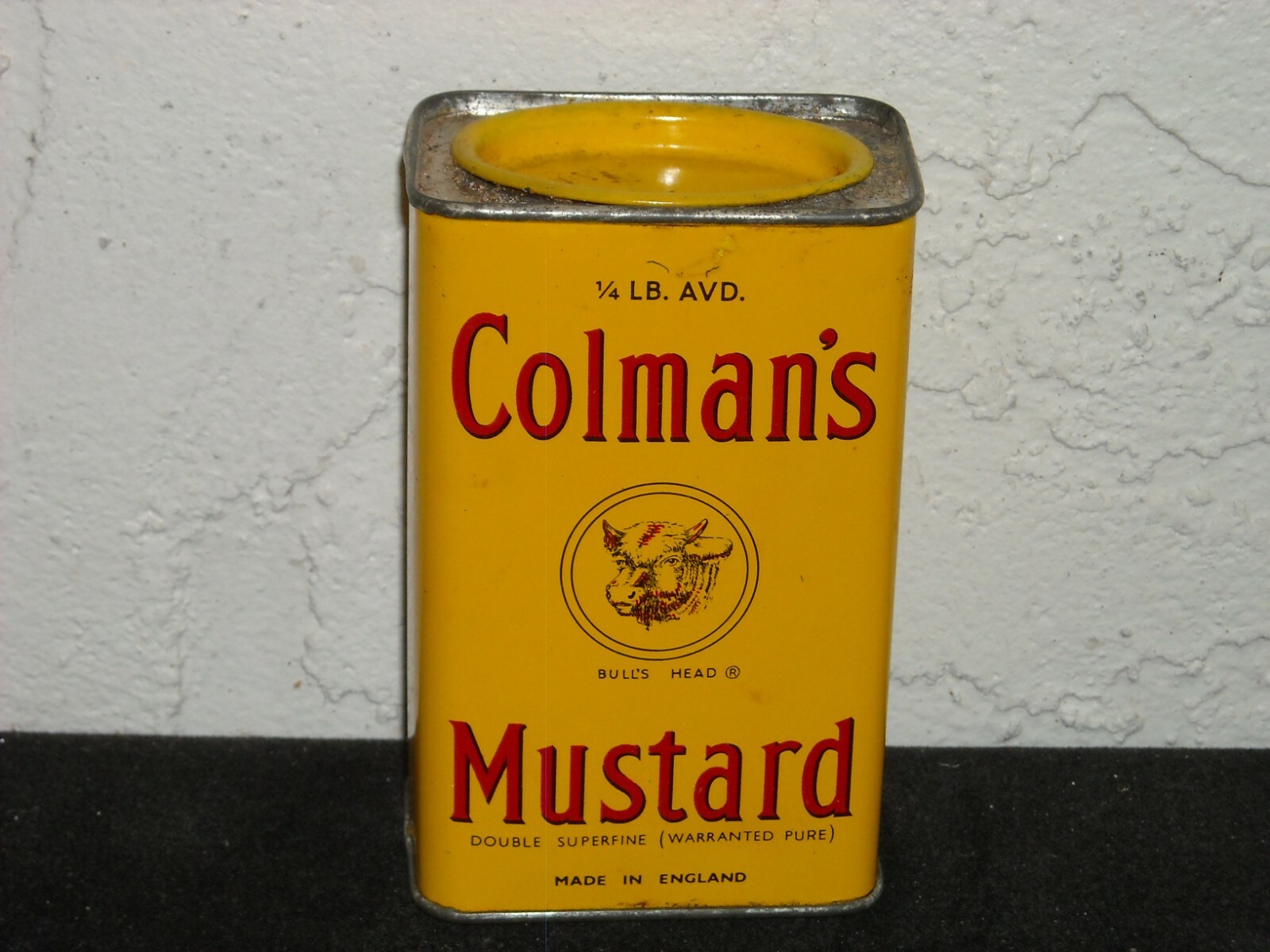 Vintage Colman’s Mustard Tin 1/4 Lb. Orange