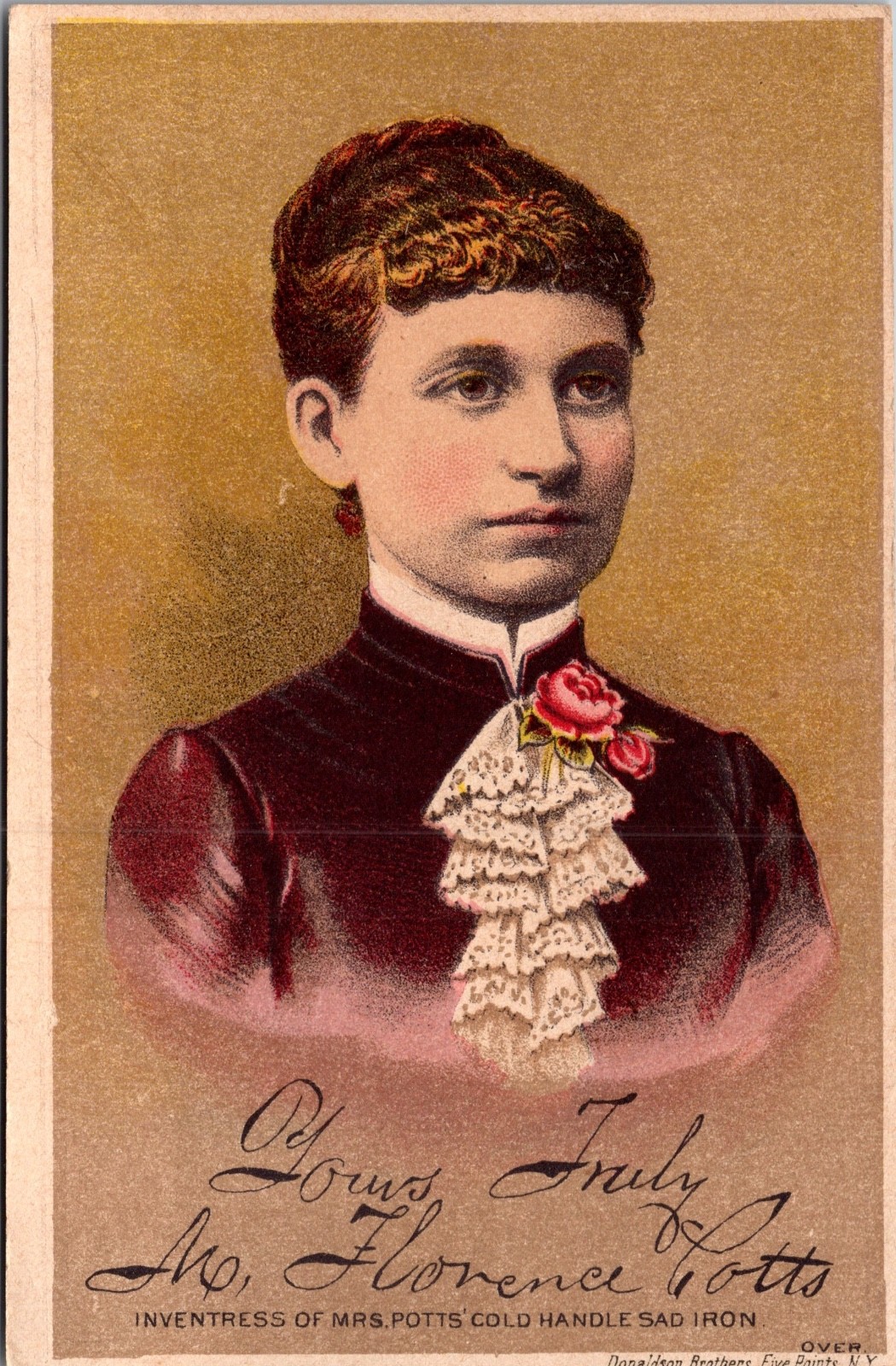 1880’s Vintage Mrs. Potts Cold Handle Sad Iron Victorian Trade Card