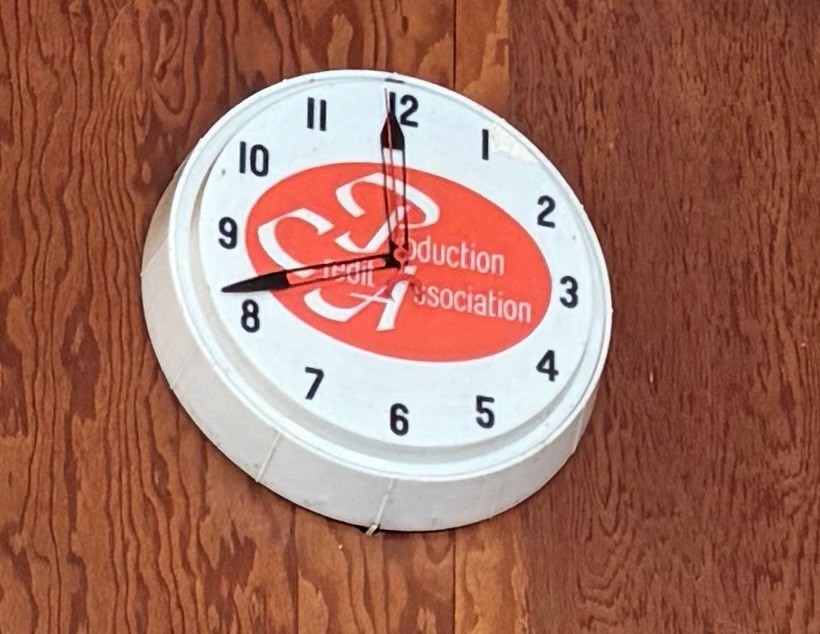 Vintage Production Credit Association Wall Clock
