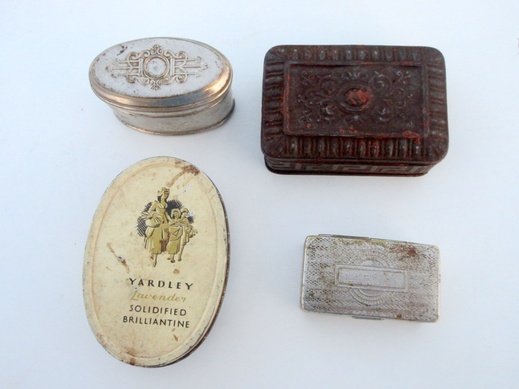 Vintage Old Collectible Multi Brand Advertising Lot Of 4 Tin Box Japan Germany