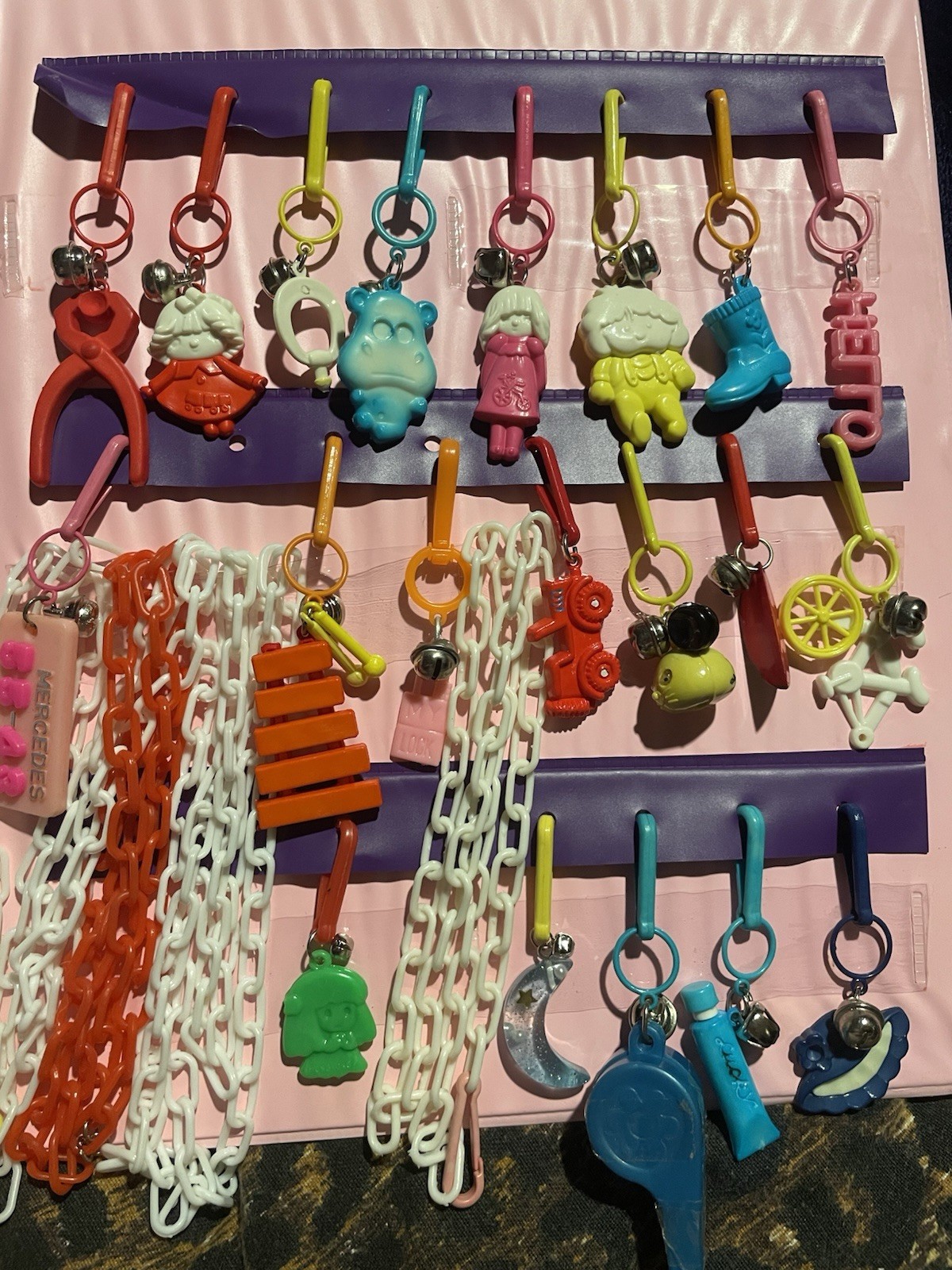 Bell Charms 1980s Vintage 5 Chains Rare 91 Charms Total Charms Collectors Album