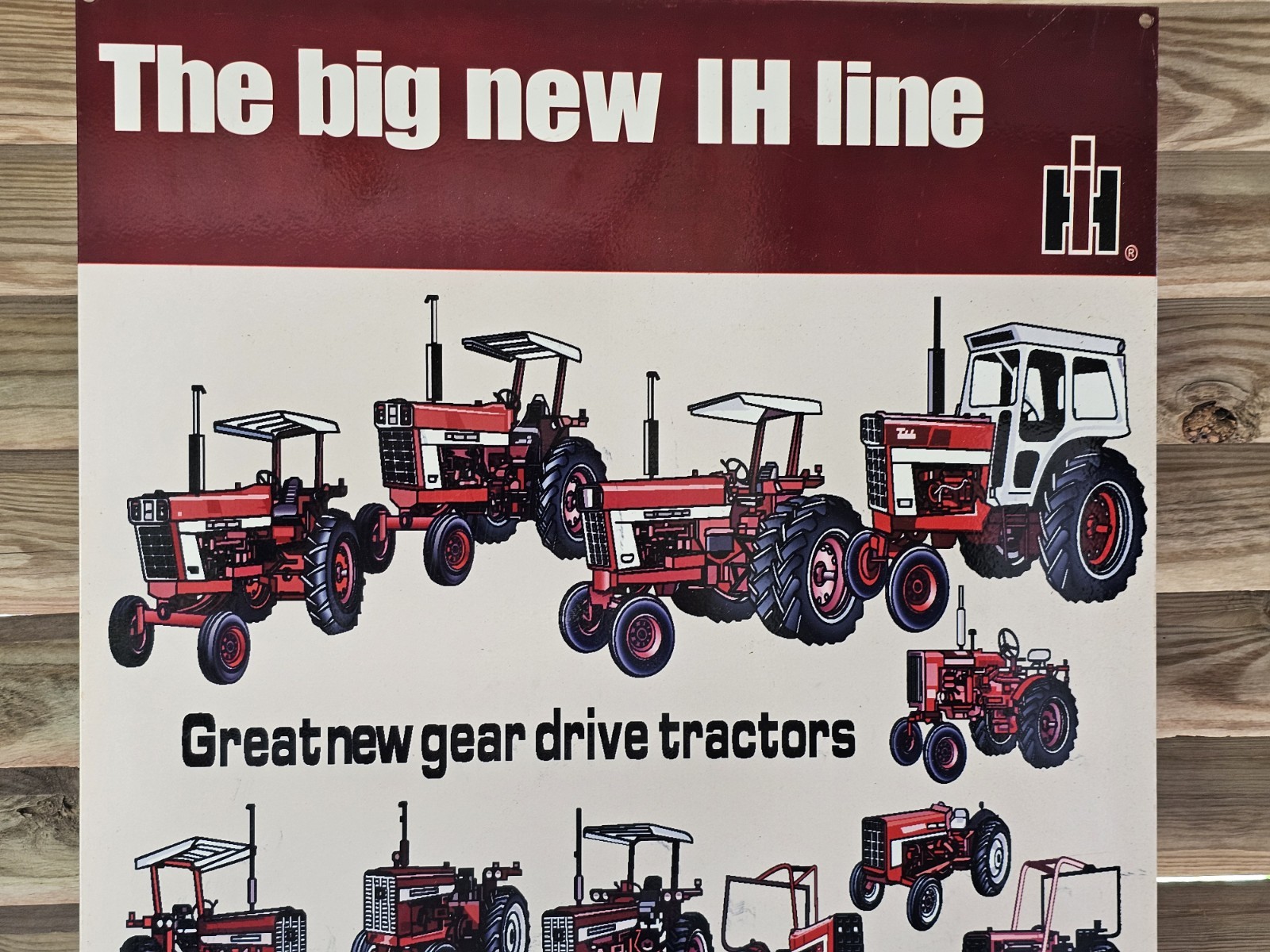 LARGE VINTAGE INTERNATIONAL HARVESTER PORCELAIN DEALERSHIP SIGN, FARM 30 X 20