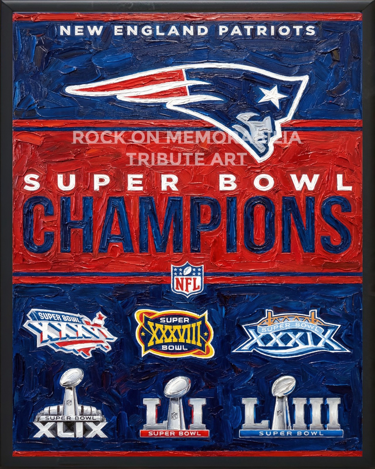 New England Patriots – Tribute Art – Premium Aluminum Metal Sign – 11 x 14