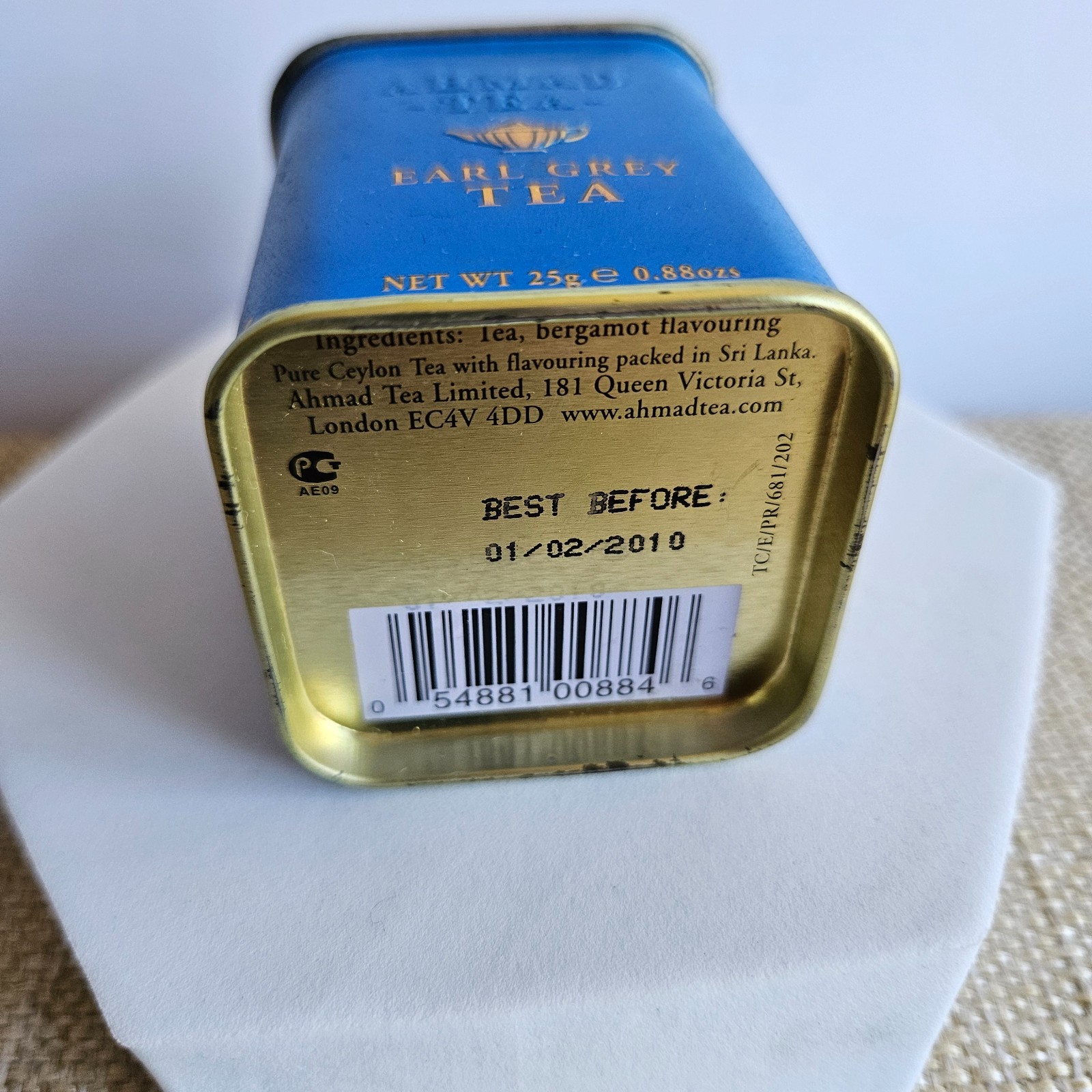 Mini Tea Tin Set London Telephone Booth Ahmad Earl Grey English Afternoon Empt