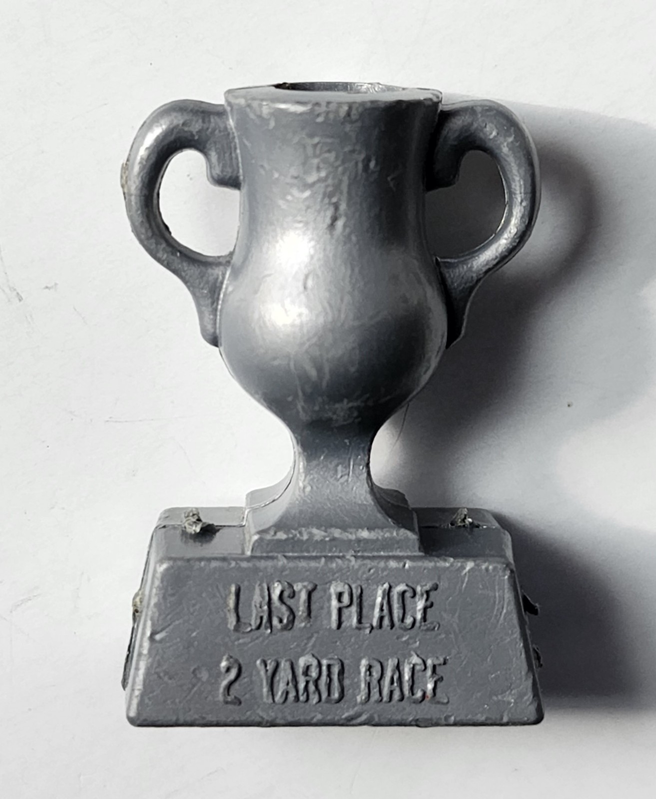 1963 Premium Cracker Jack Prize Snap Together Trophy Last Place 2 Yard Race Toy