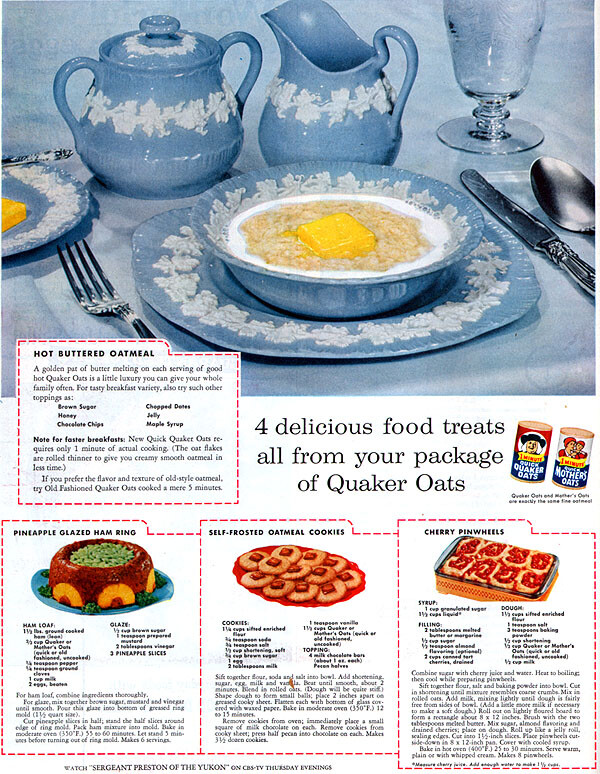 Quaker Oats Wedgwood Embossed Queensware Grapevine Dishes 1956 Magazine Print Ad