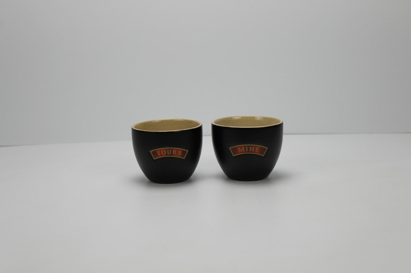 Set of 2 Baileys Irish Cream Yours & Mine Black Coffee Tea Espresso Cup Mug