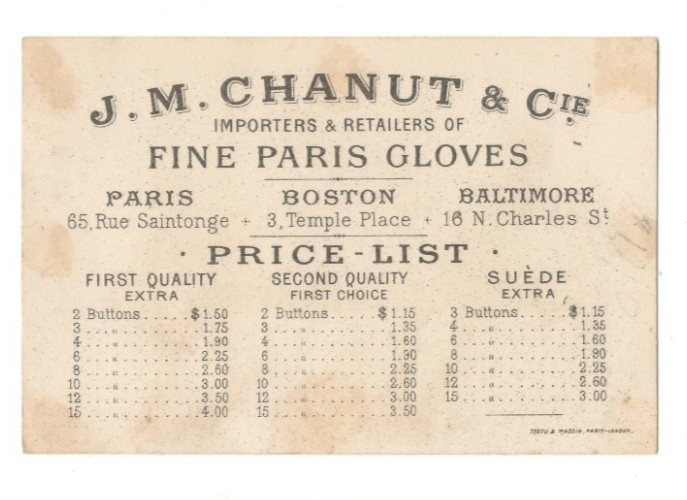 Circus Performers 1880s J M Chanut Co. Paris Gloves Victorian Trade Card