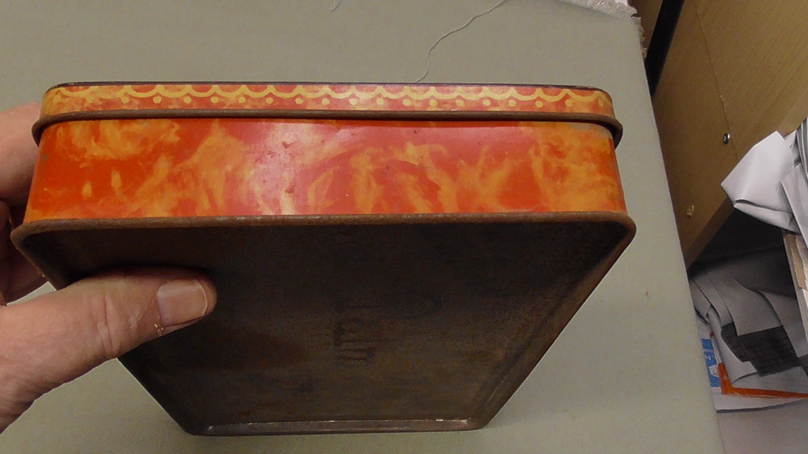 Vintage Litho tin Floral Confectionary Tin London Walter’s Palm toffee