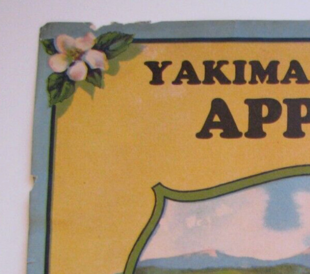 Original rare YAKIMA VALLEY apple crate label Yakima Washington R. Wachsmith
