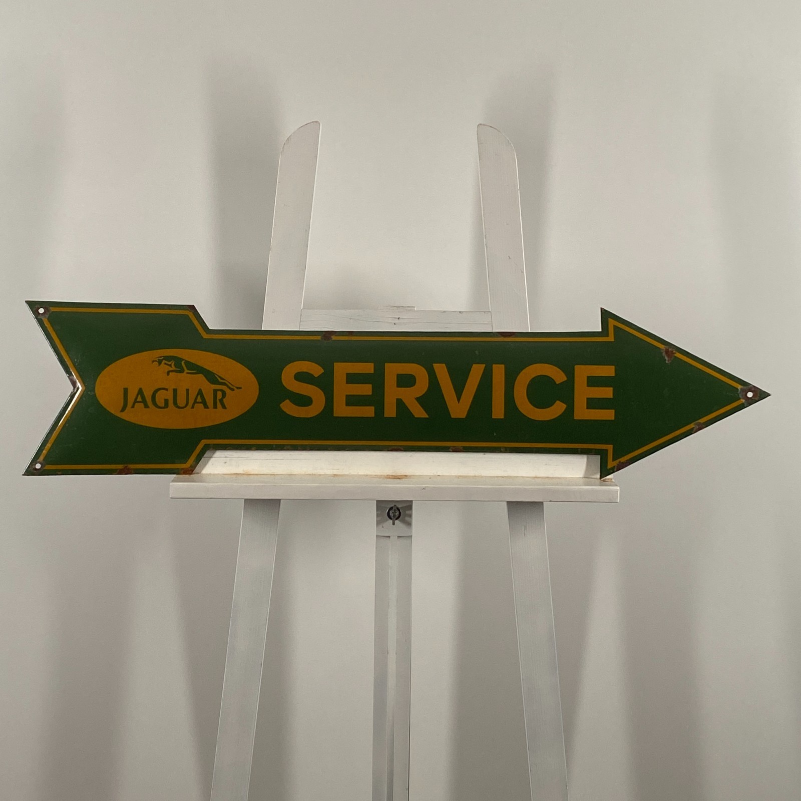 JAGUAR – Enamel Sign – 89x21cm (35×8.3″) – Nice Vintage Advertising Service Sign