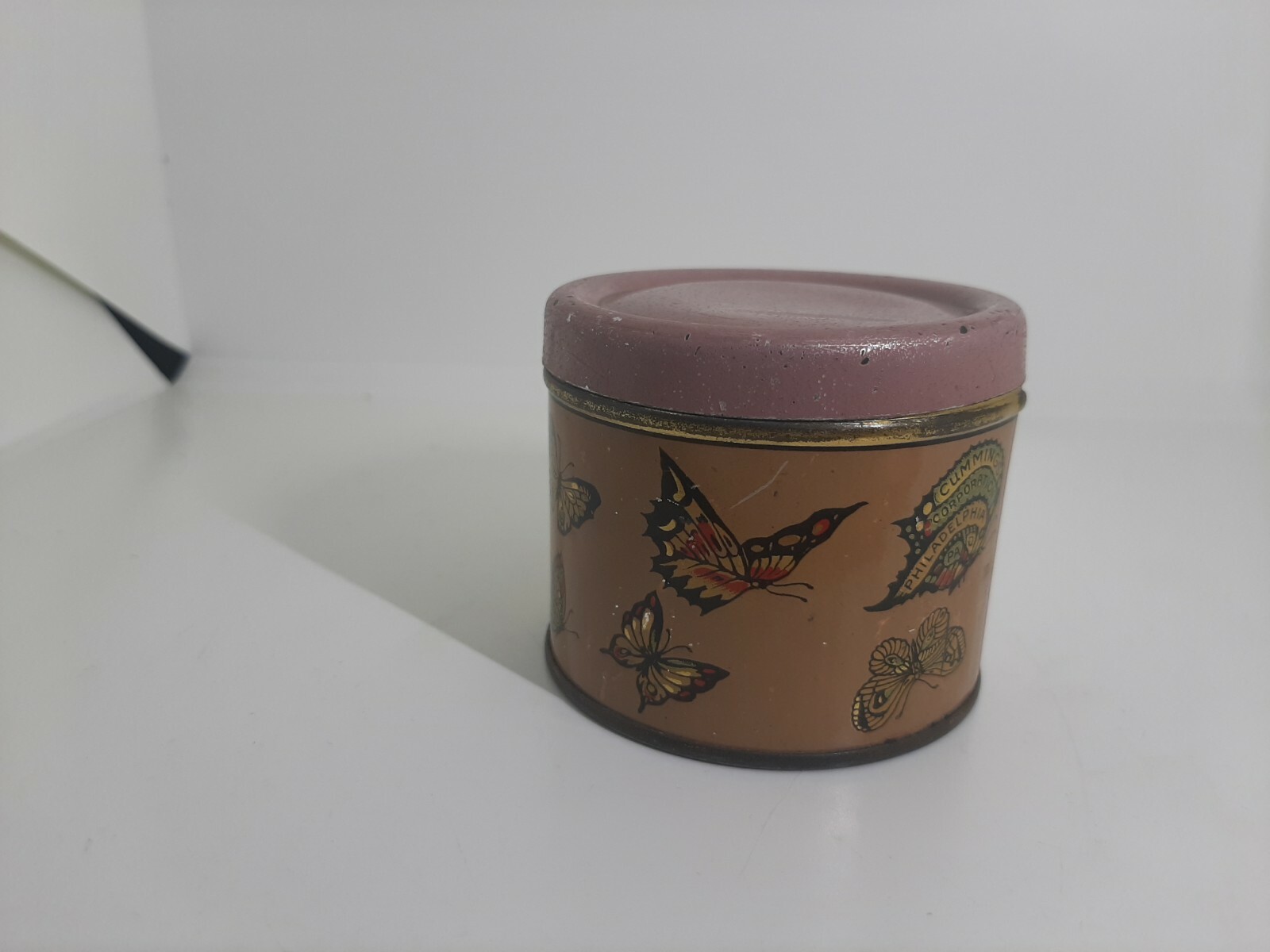 Cummings Lime Mints 2 1/2 ounce vintage can tin, Philadelphia Pa.