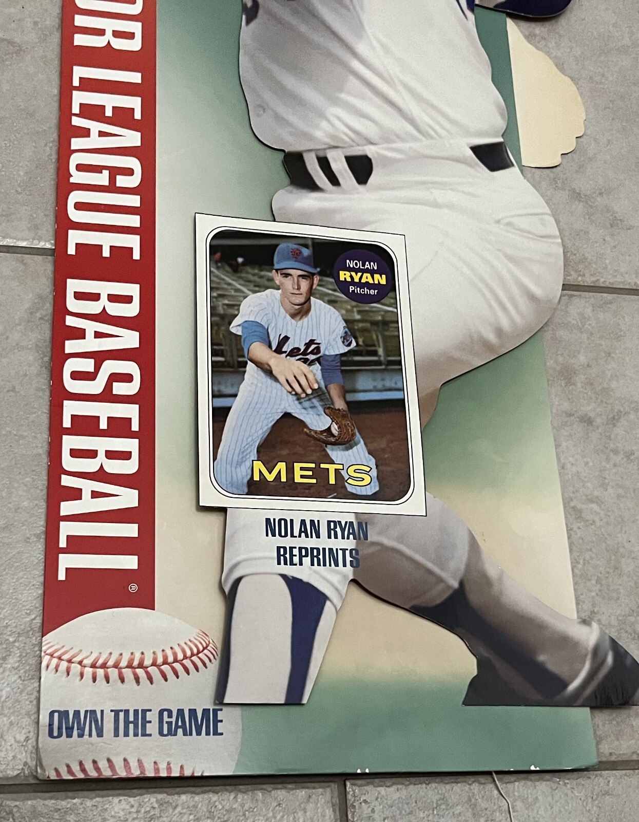 TOPPS Nolan Ryan Texas Rangers Roger Clemens Blue Jays Retail Promo Display Sign