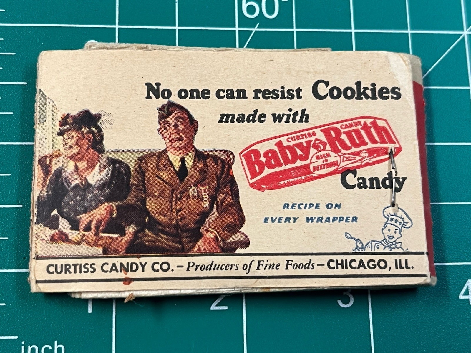 WWII Vintage Kleenex Tissue Package Baby Ruth Advertising Curtiss Candy Co.