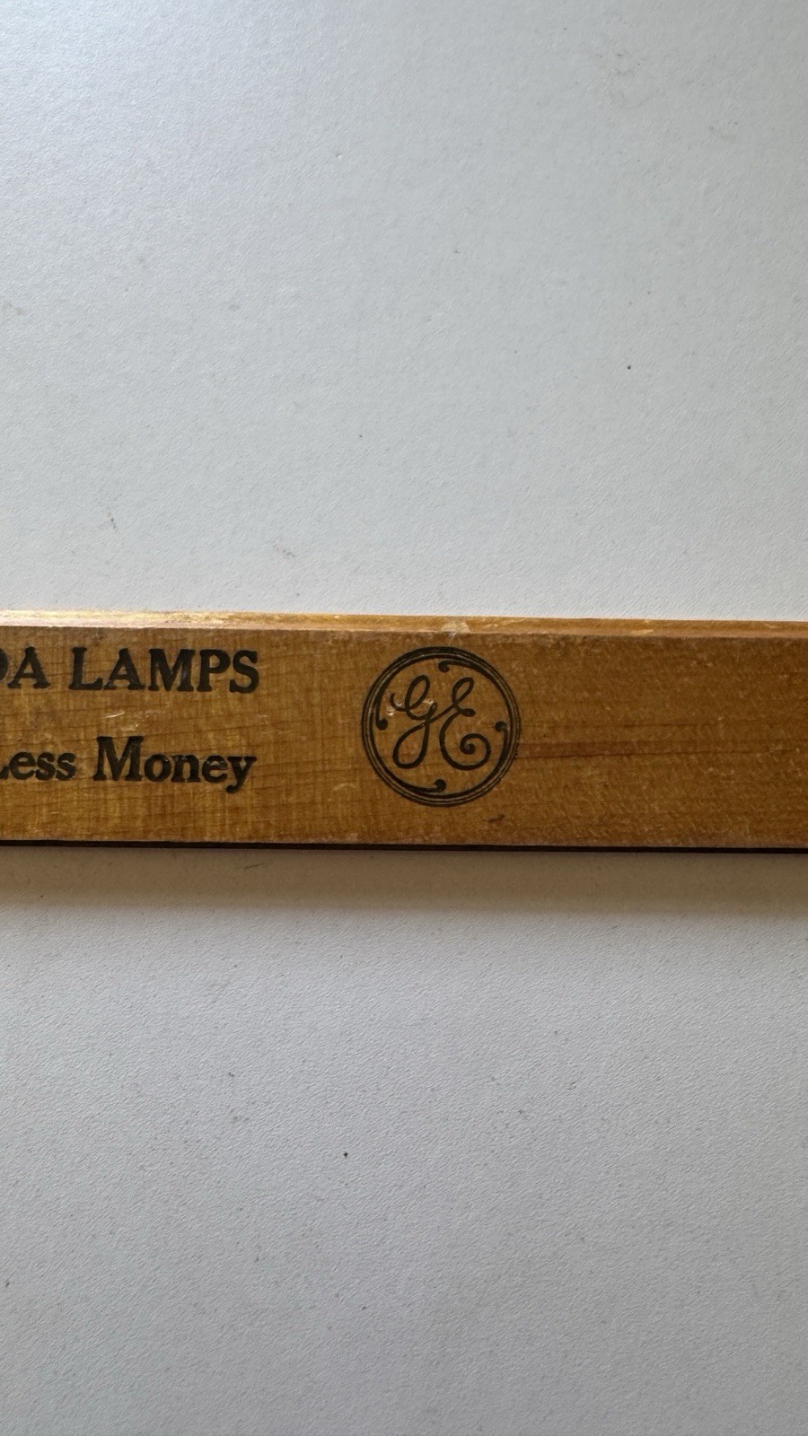 EDISON MAZDA LAMPS – Dimmer Hardware Co. – Advertising 12″ Wood Ruler