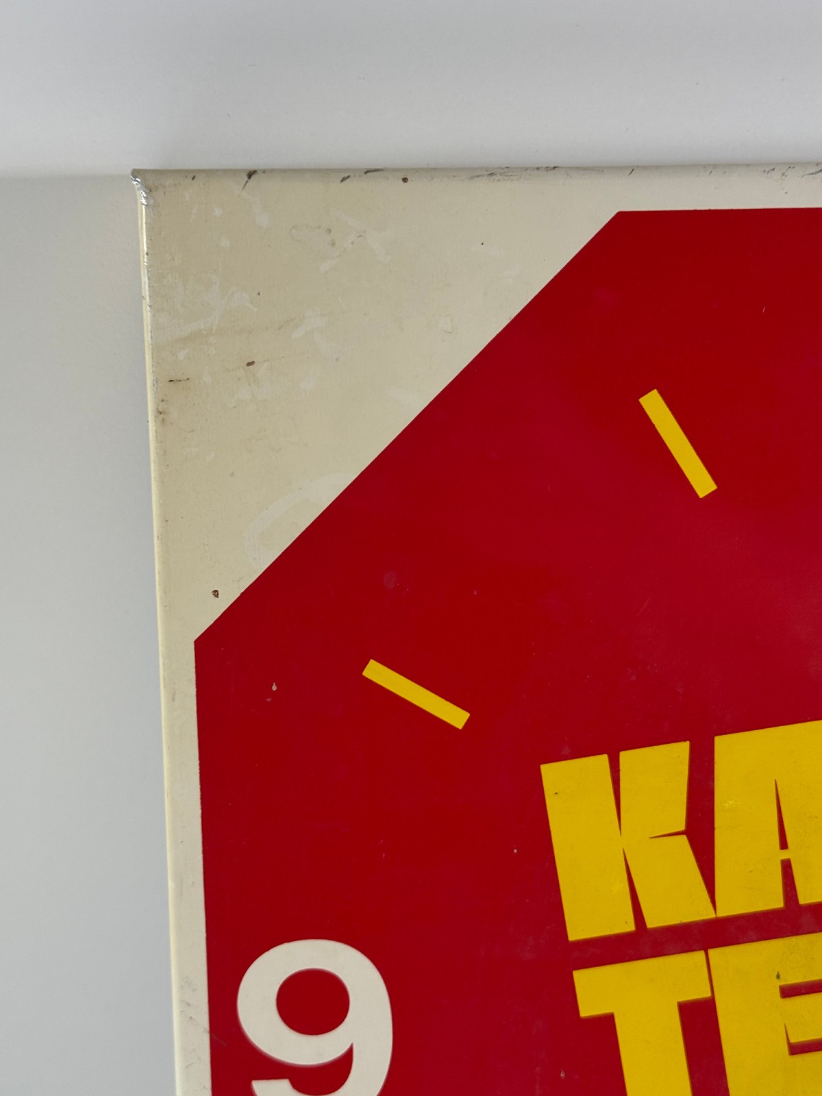 vtg 70s 80s Kaffree Tea Time Advertising Metal Wall Clock