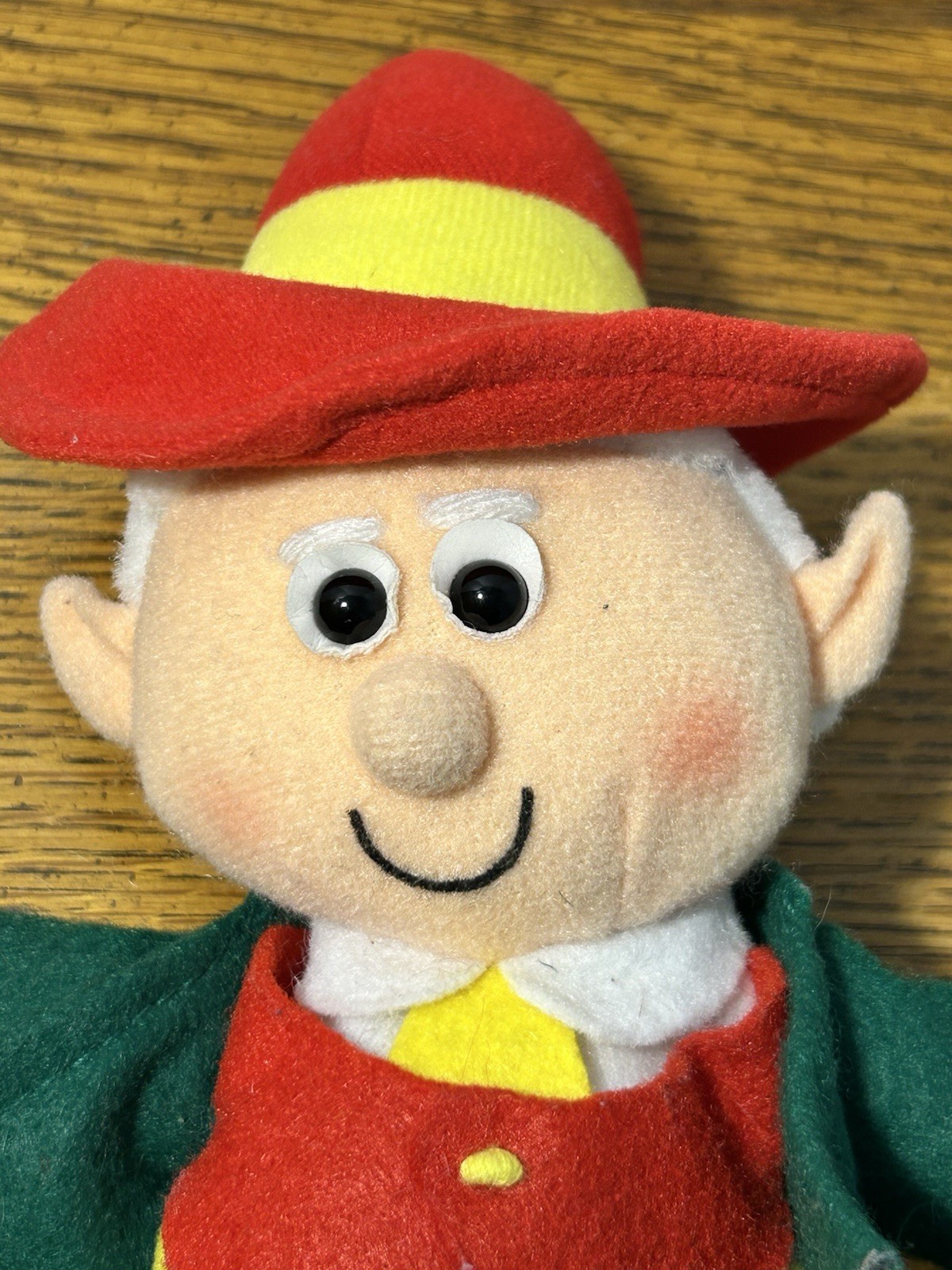 Vintage 1997 Ernie Keebler Elf 11” Bean Bag Plush Doll Cookie Advertising Mascot