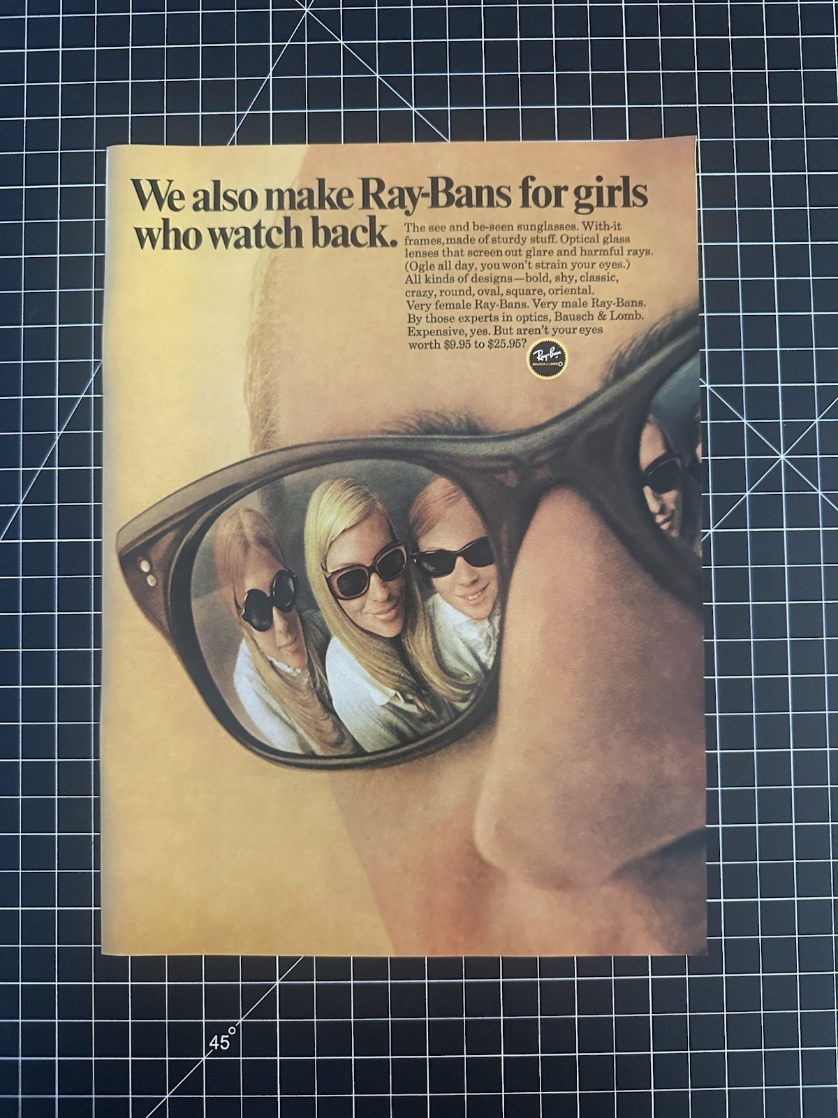 1960s Vintage Ray-Ban Print Ad