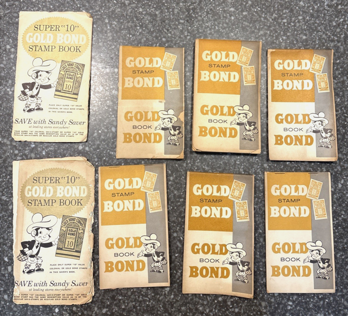 70s Vintage GOLD BOND STAMPS Savers Books Stamps LOT of 7