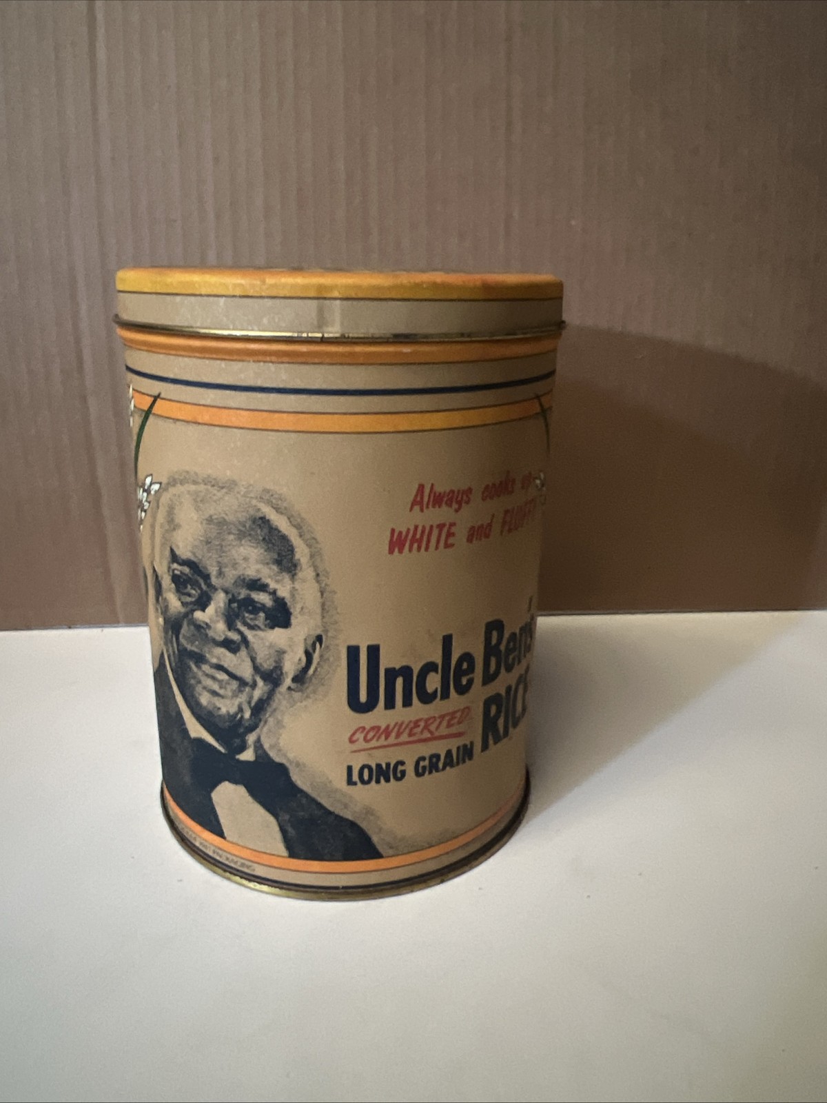 Vintage Uncle Ben’s Converted Rice Tin 1985 64 Oz 4 lbs. Advertising Tin