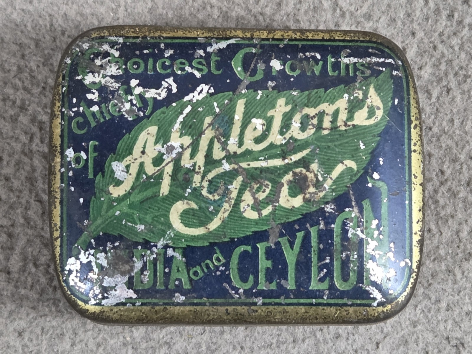 Antique Appleton’s (Lipton) Tea Tin Box India And Ceylon Early 1900’s