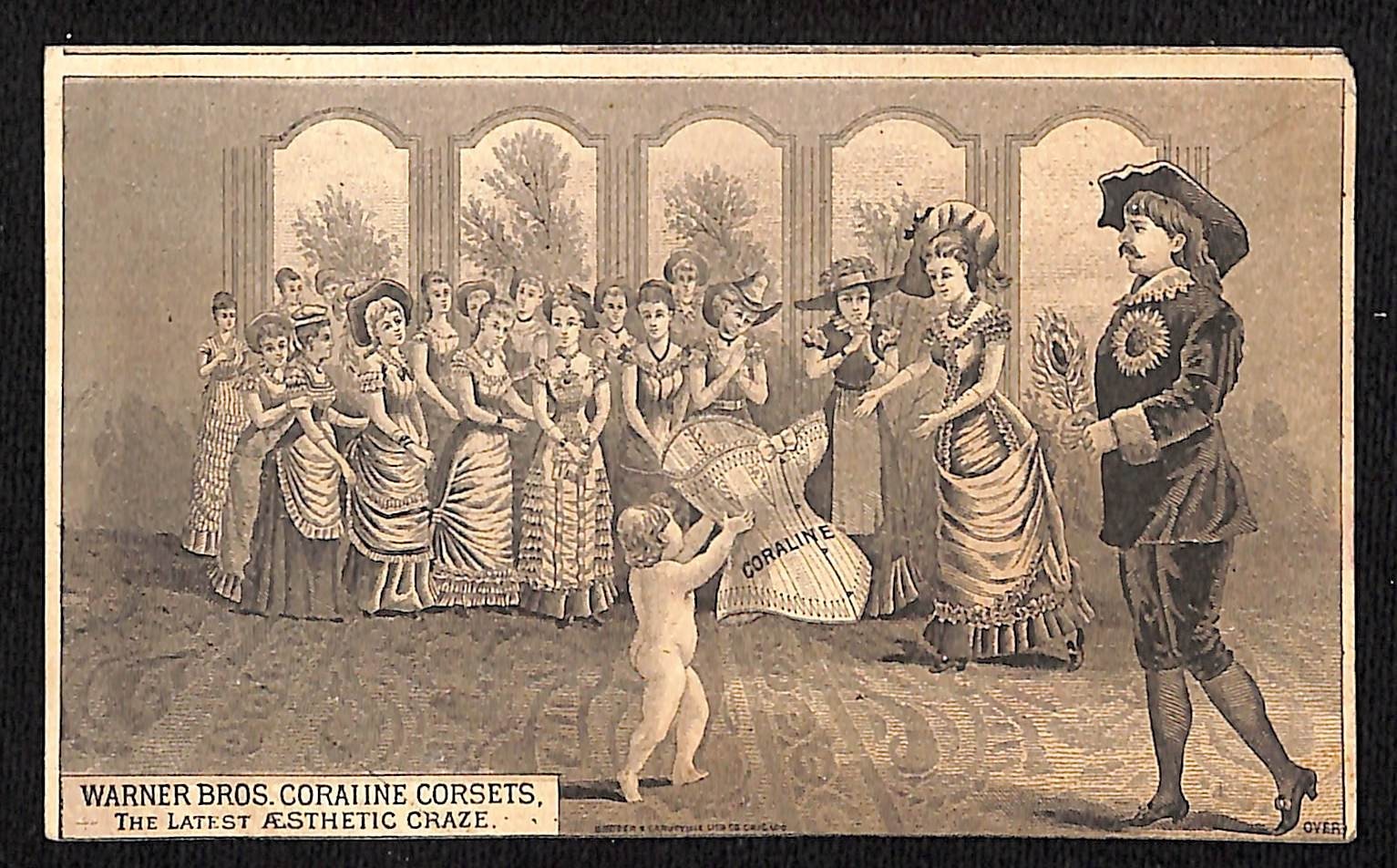Warner Brothers Corsets Victorian Trade Card “Latest Aesthetic Craze” (#2)