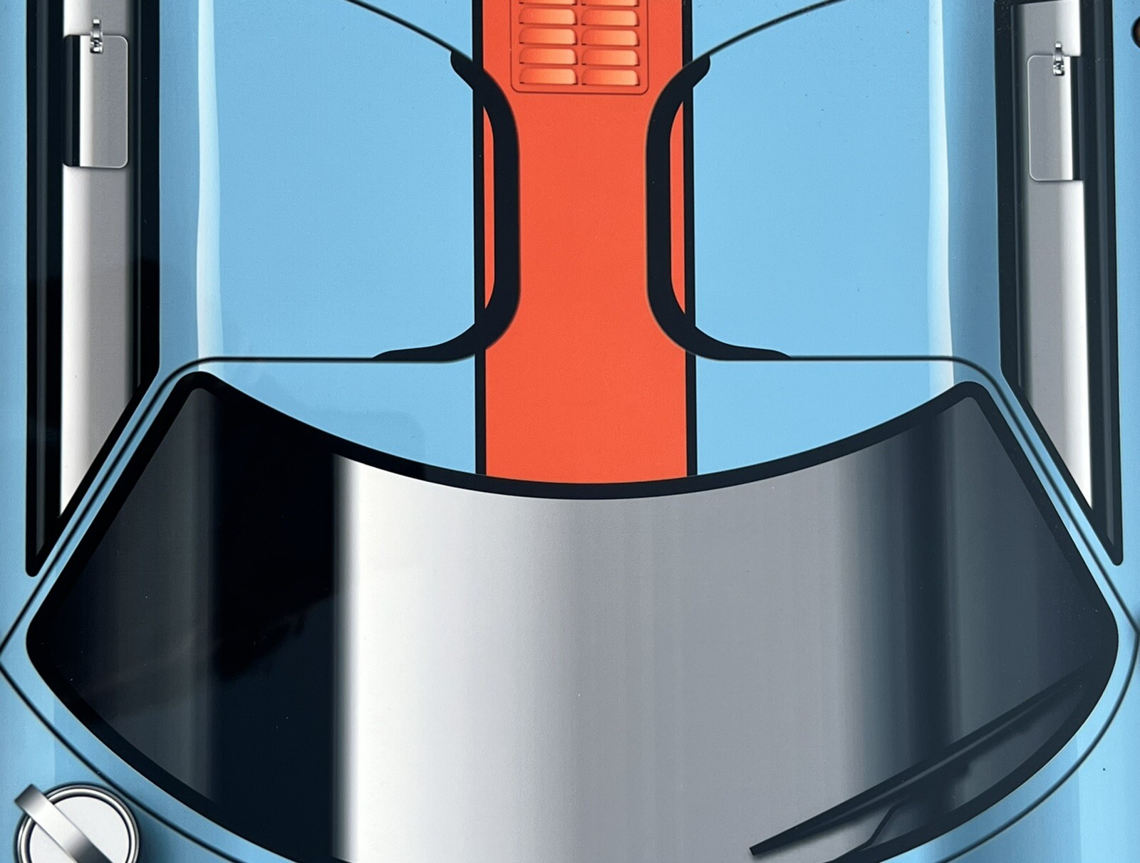 Wow!!! Gulf Ford Gt40 Lemans Racing Metal Sign 18 Inch Curved Sign