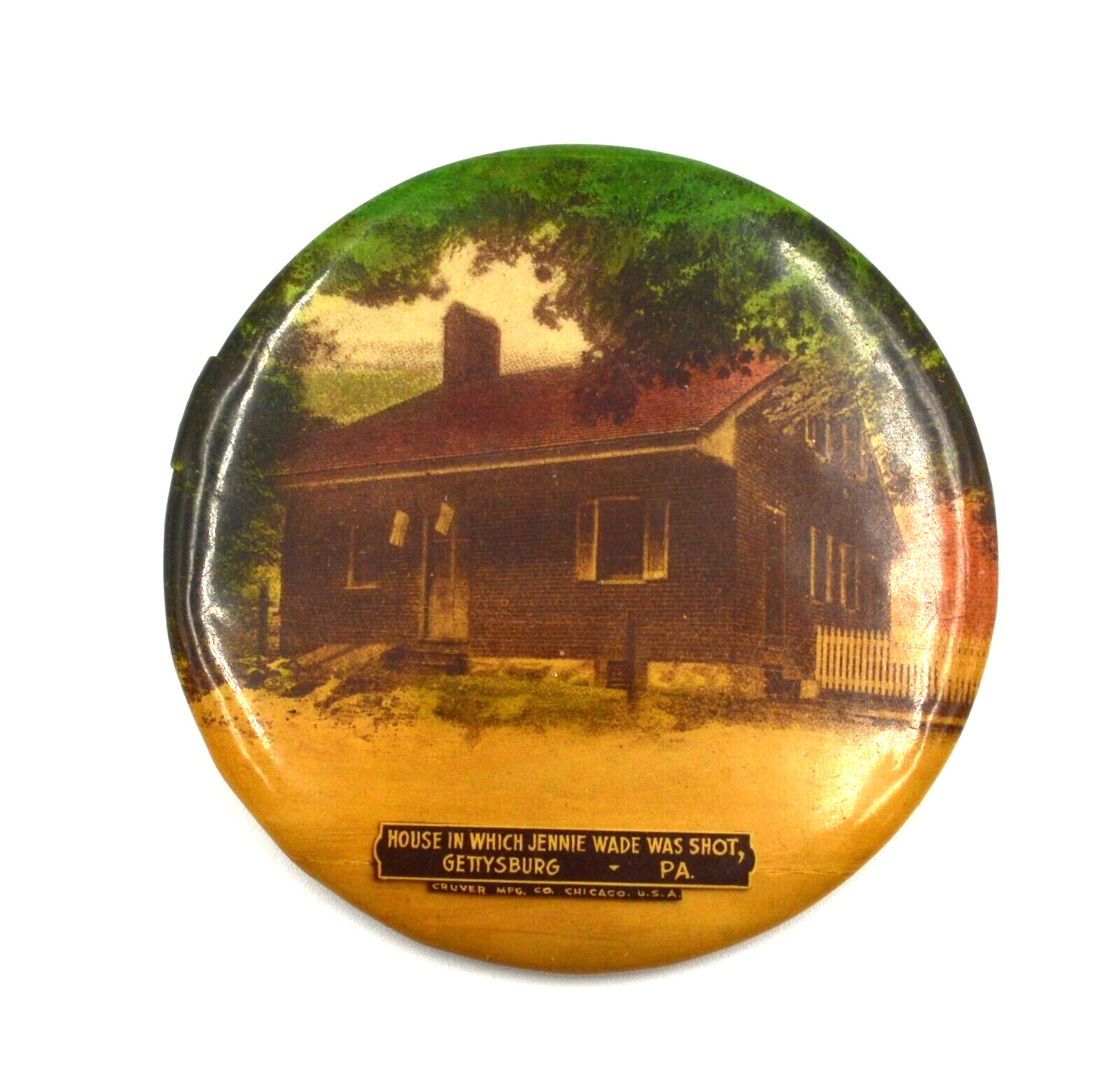 Antique House in Which Jennie Wade Was Shot – Gettysburgh PA – Photo in Back