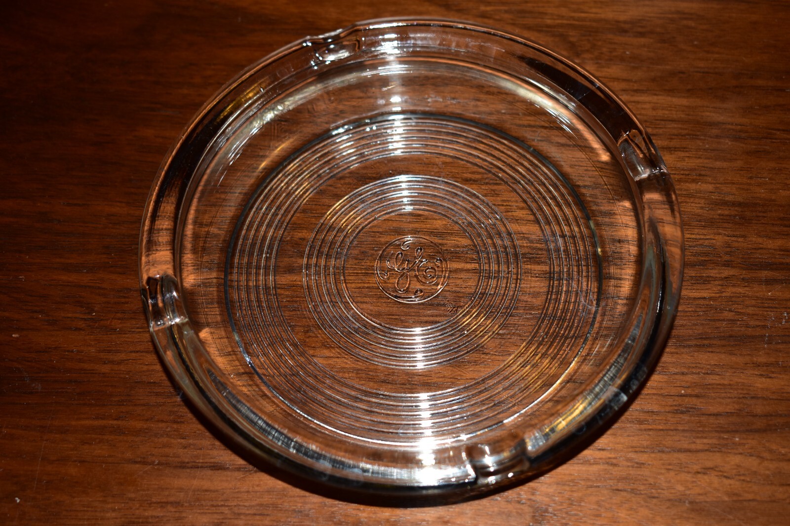 GE General Electric Stove Range Top Coil Promo Ashtray Glass 7″ Mid Century