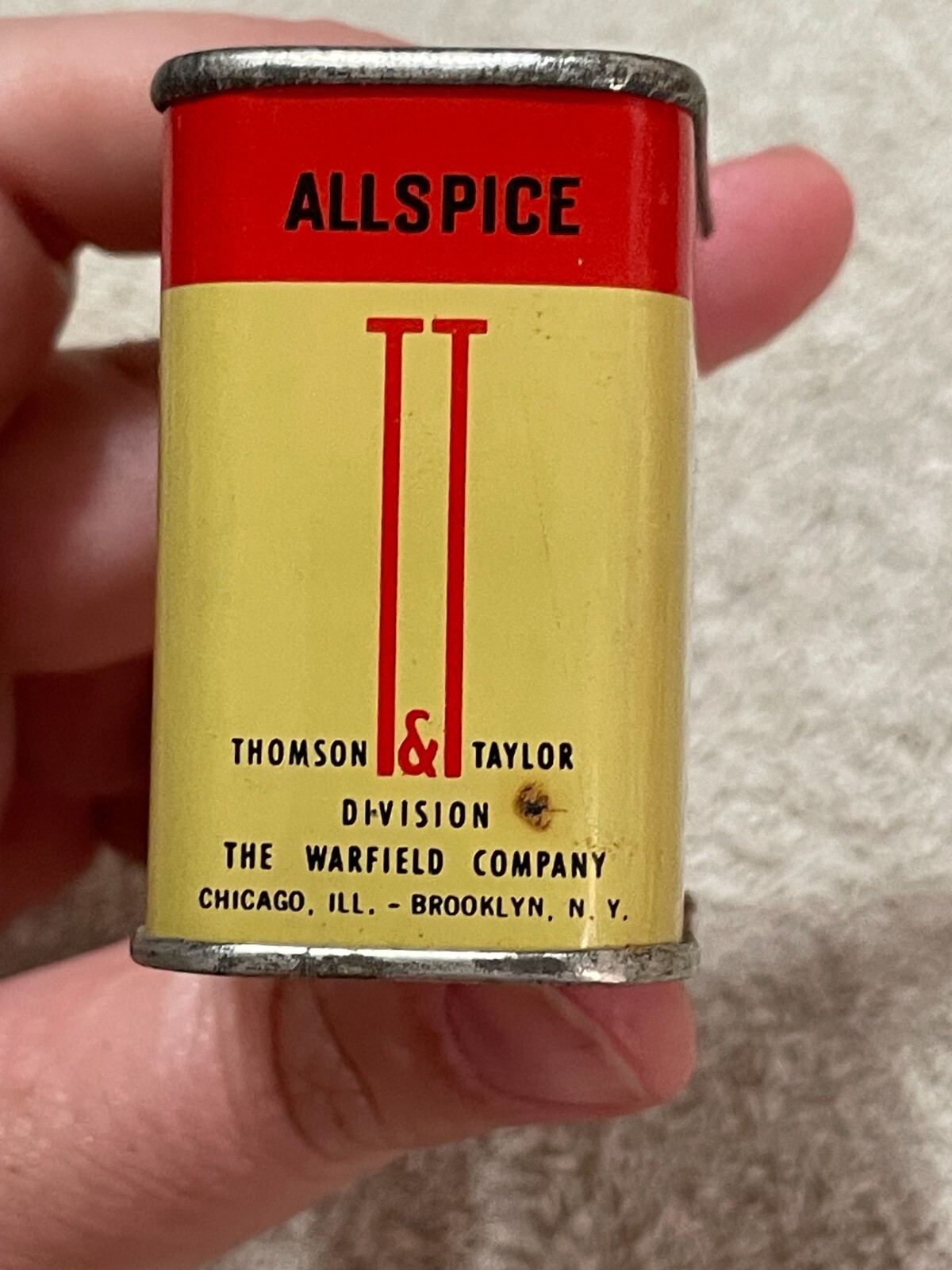 WARFIELD T &T Allspice 1 ounce Metal Spice Tin (read)