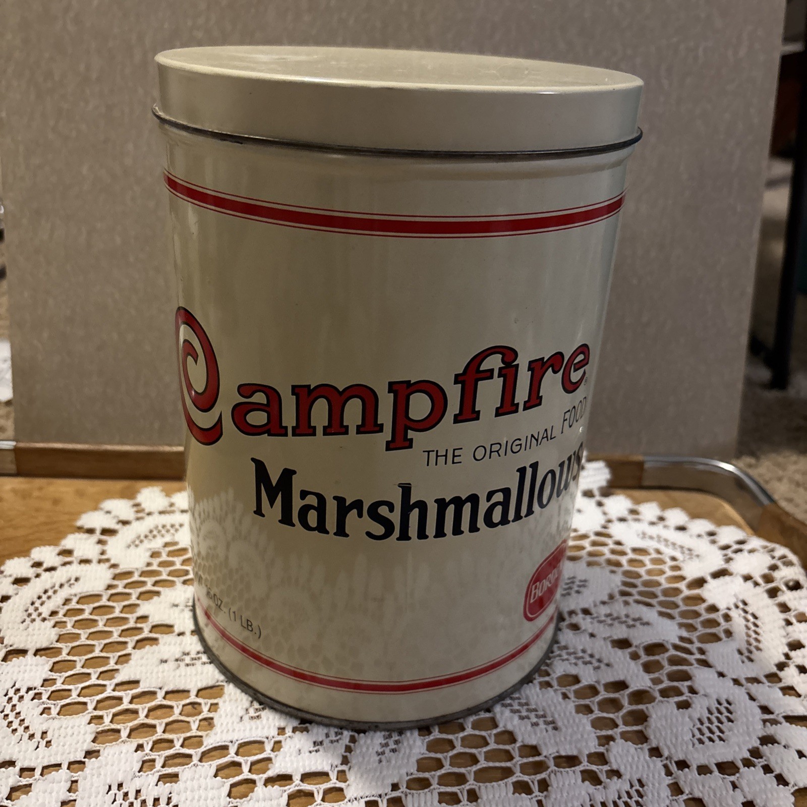 Vintage Campfire Marshmallows 16 Oz. 1920’s Replica Tin (Circa 1980s)