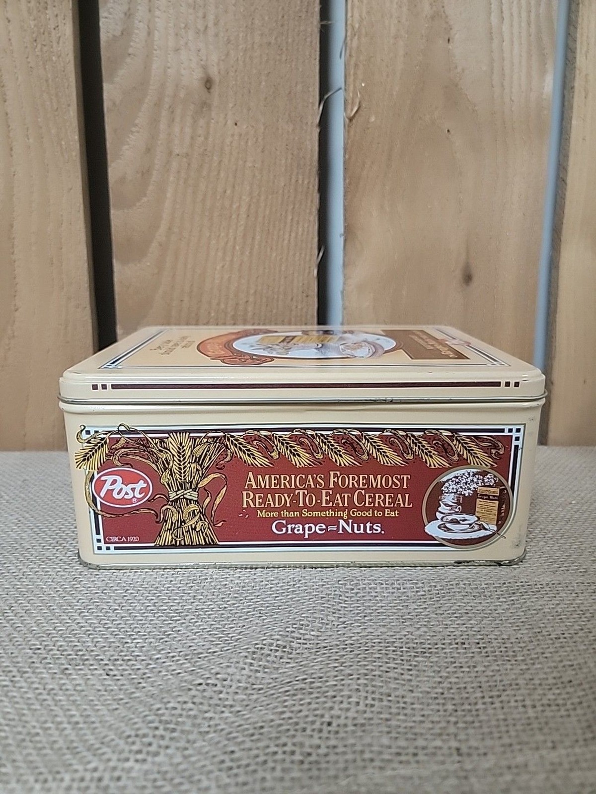 Vintage Post Grape Nuts Tin Advertising