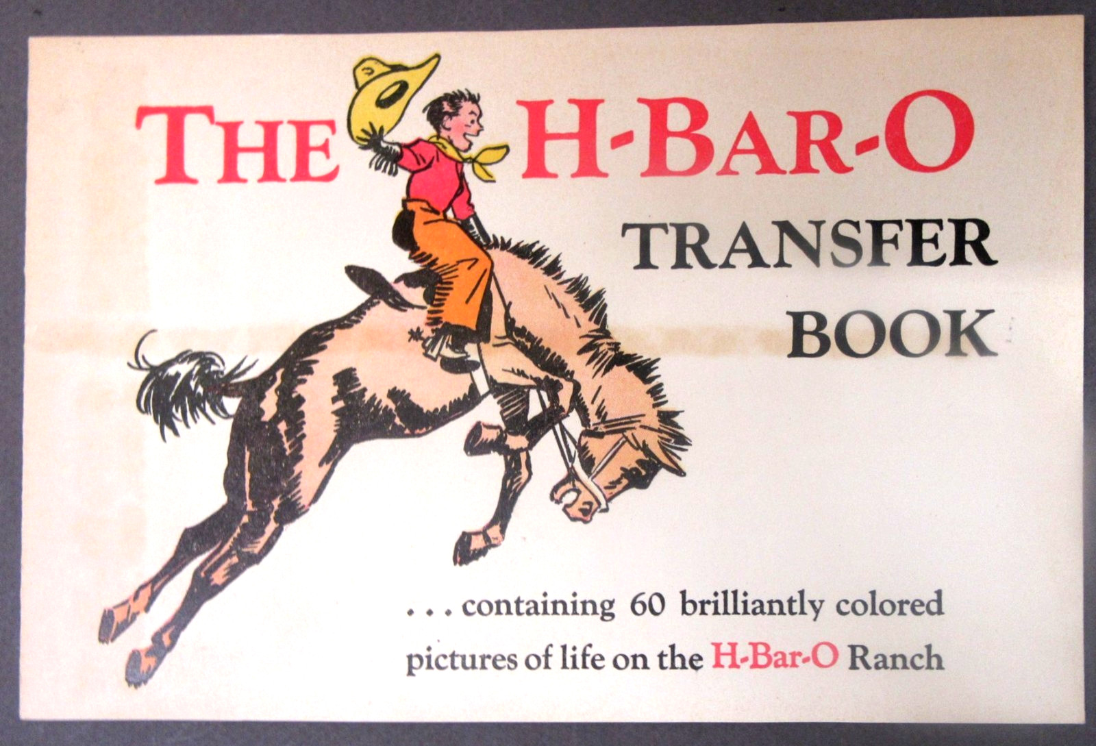 1936 BOBBY BENSON H-BAR-O TRANSFER book tattoo H-O Cereal radio premium UNCUT yz