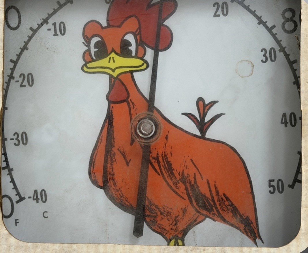 Vintage “The Original” Jumbo Dial Advertising Chicken Thermometer N.O.S Rare