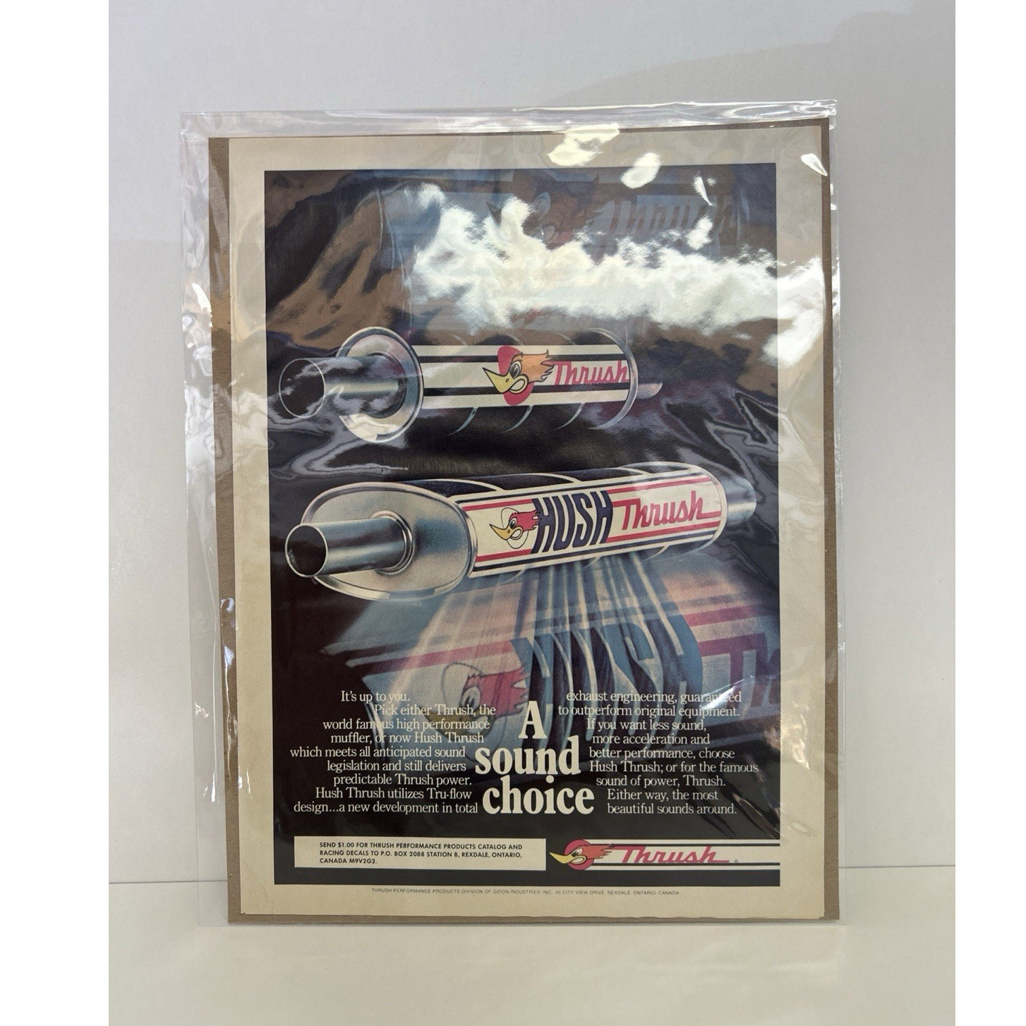 Thrush Mufflers 1975 “Sound Choice” Vintage Multicolor Print Ad