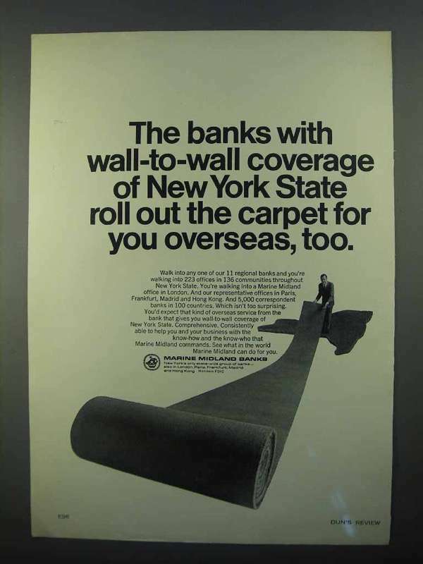 1968 Marine Midland Banks Ad – Roll Out The Carpet
