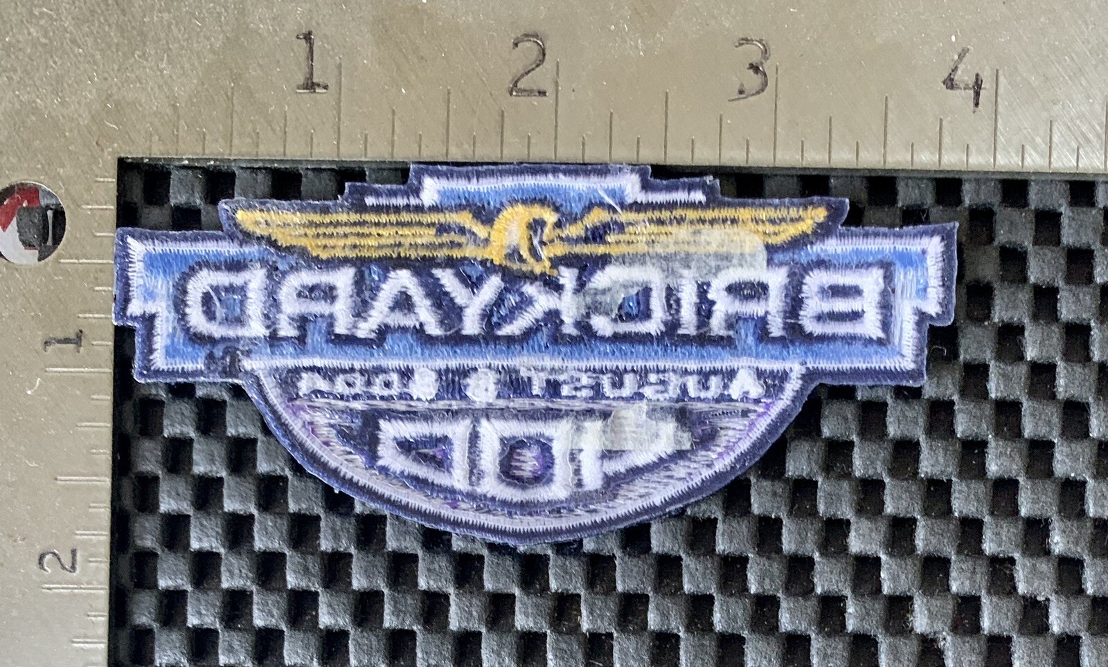 BRICKYARD 400 AUGUST 8, 2004 EMBROIDERED SEW ON PATCH NASCAR AUTO 3 3/4 x 1 3/4″